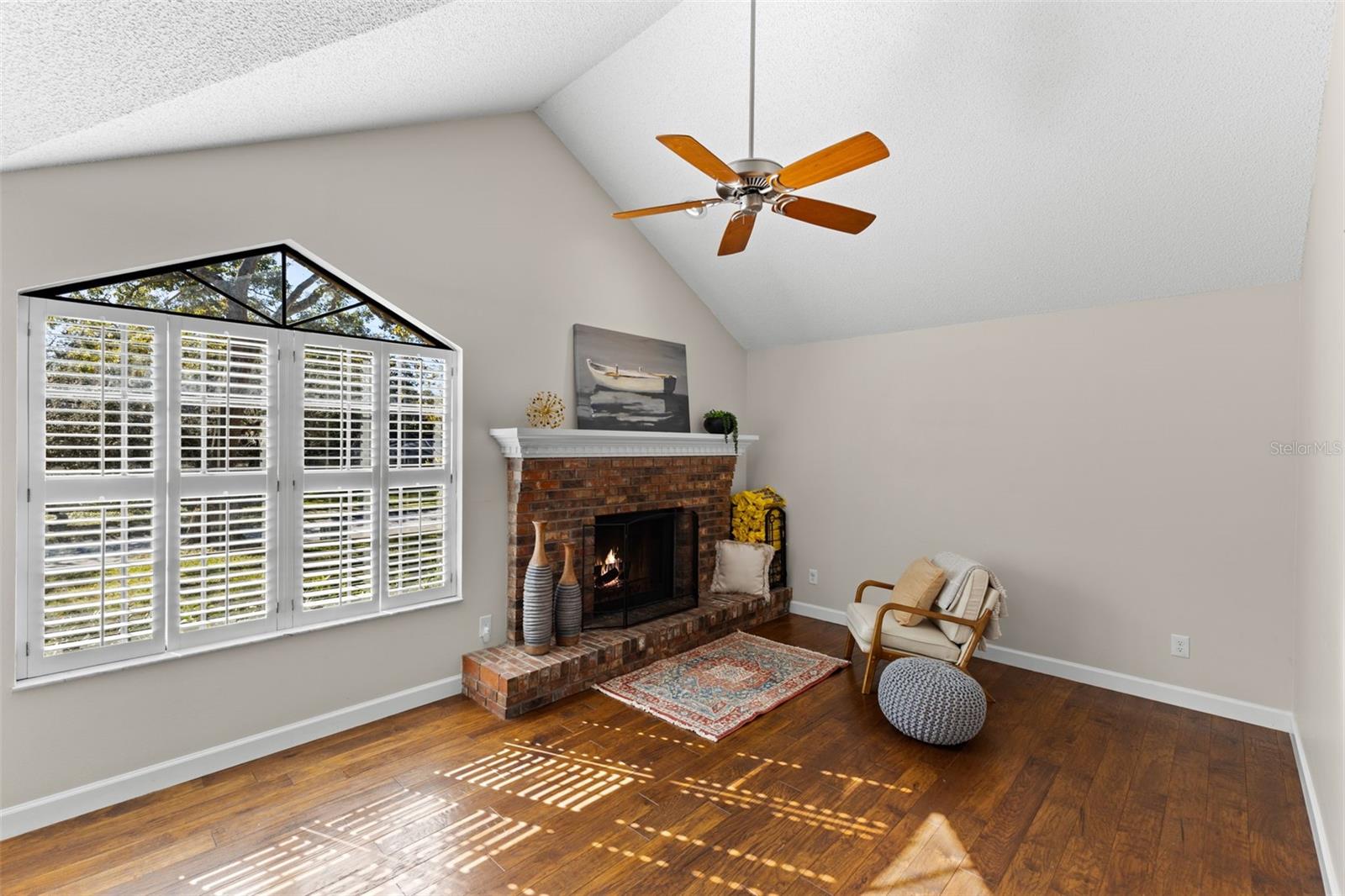 Cozy Living with Fireplace