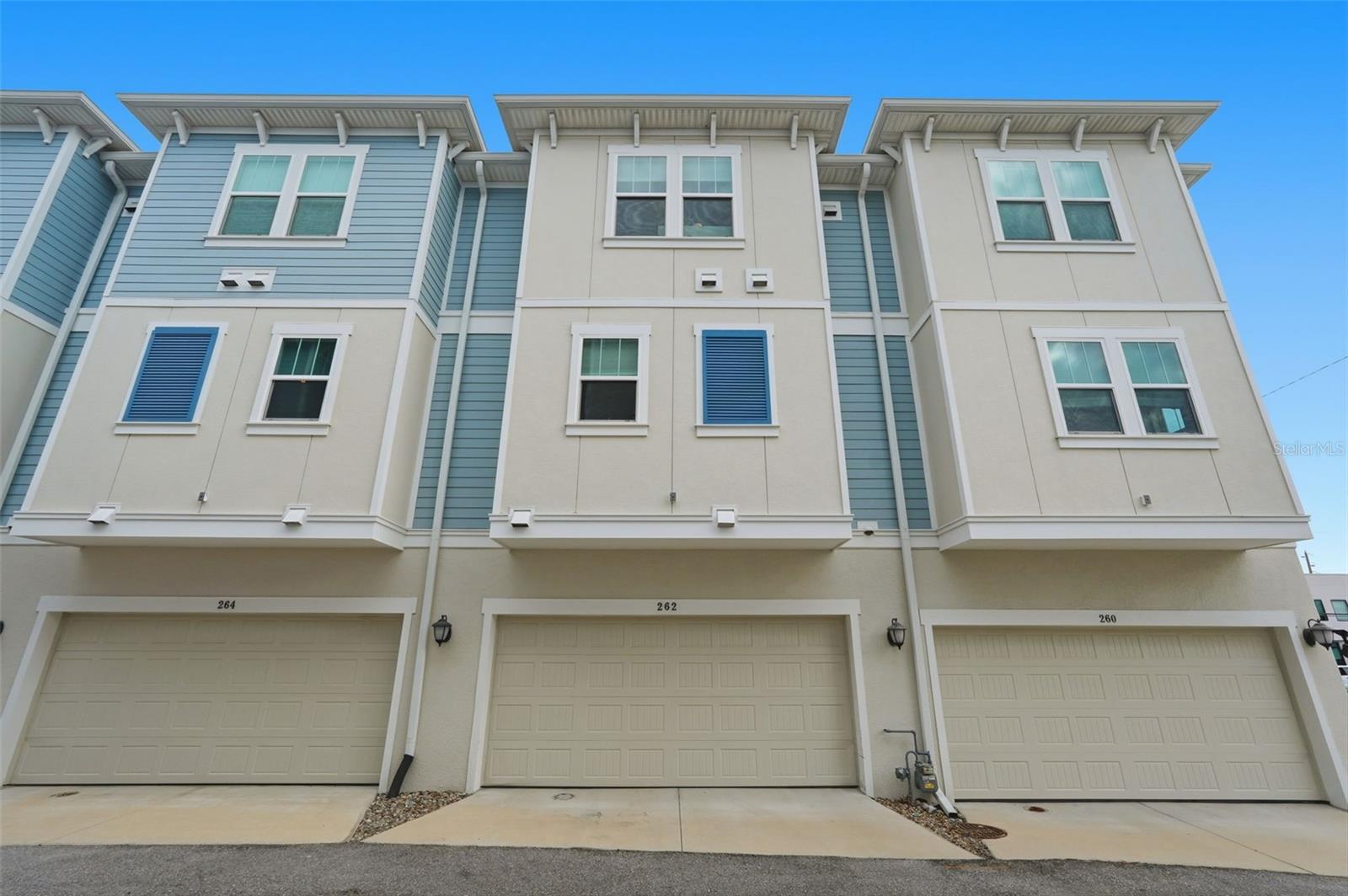 Features a 2-car garage