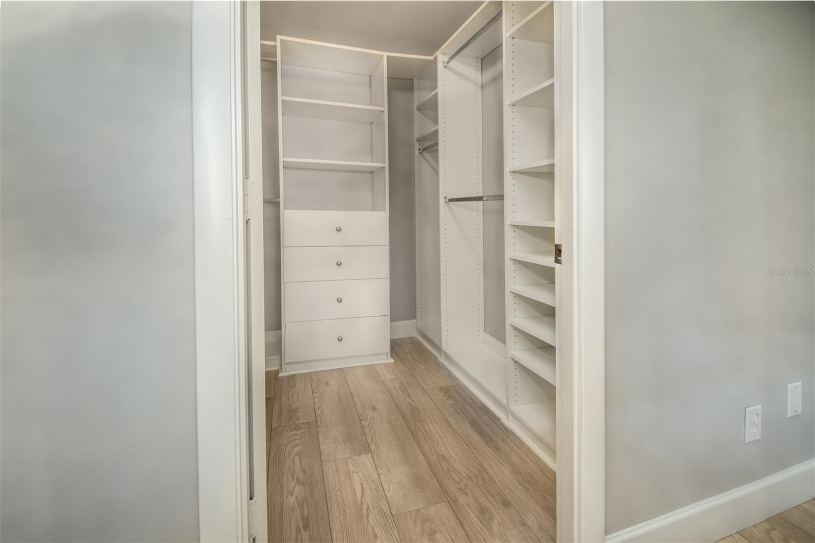 Custom California walk-in closet!