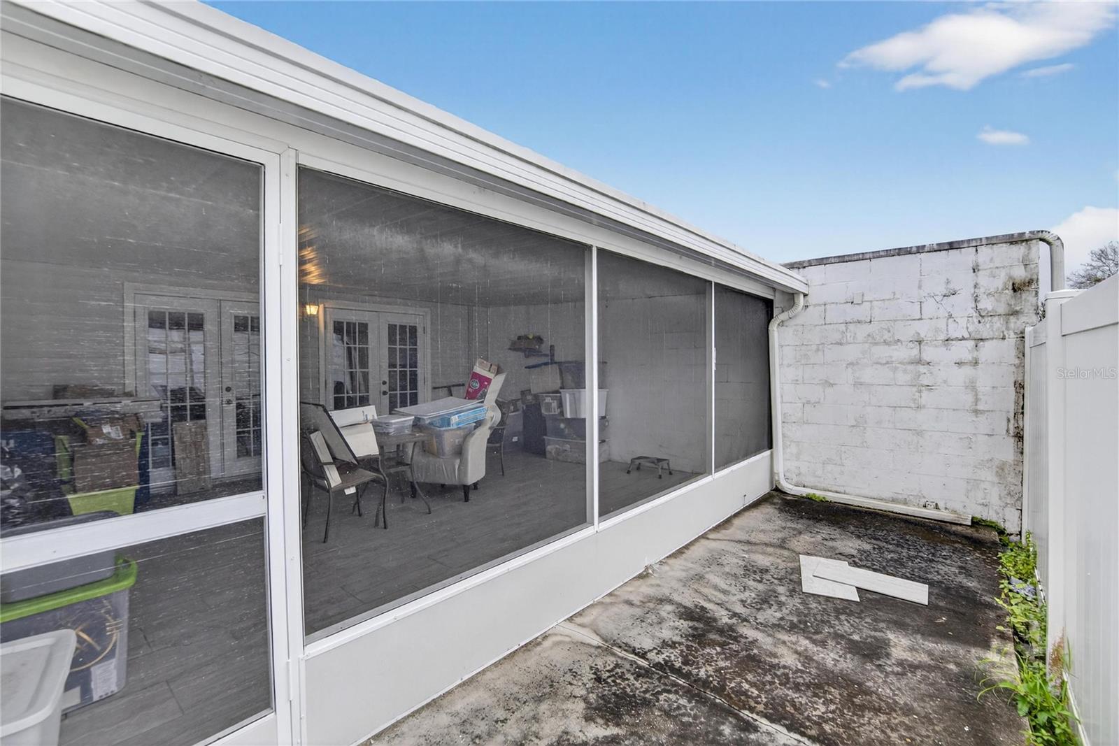 Enclosed Patio/Lanai with Fenced in Yard