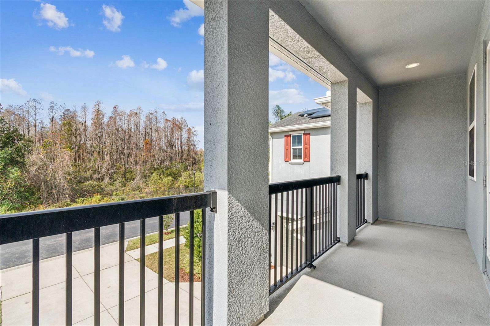 Loft patio overlooking the nature preserve