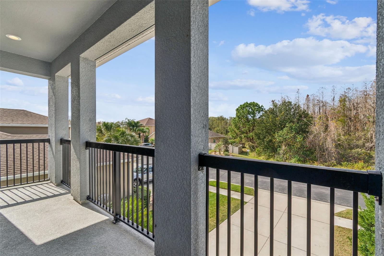 Loft patio overlooking the nature preserve