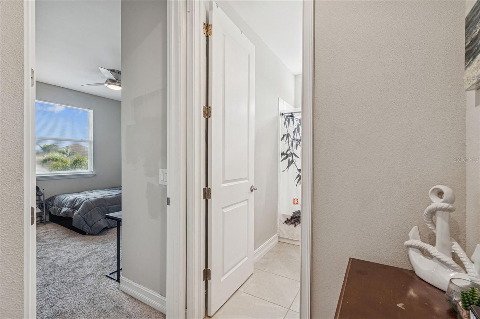 Convenient upper-level bathroom located outside the loft and bedroom 3