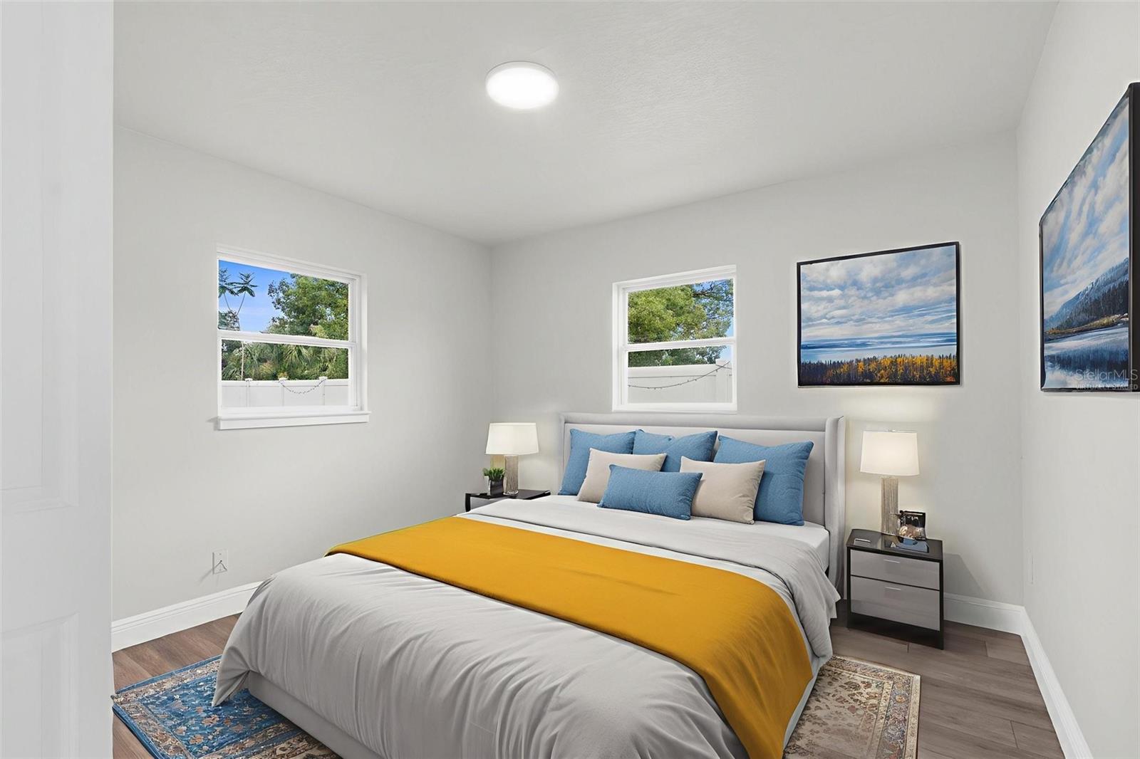 bedroom virtually staged