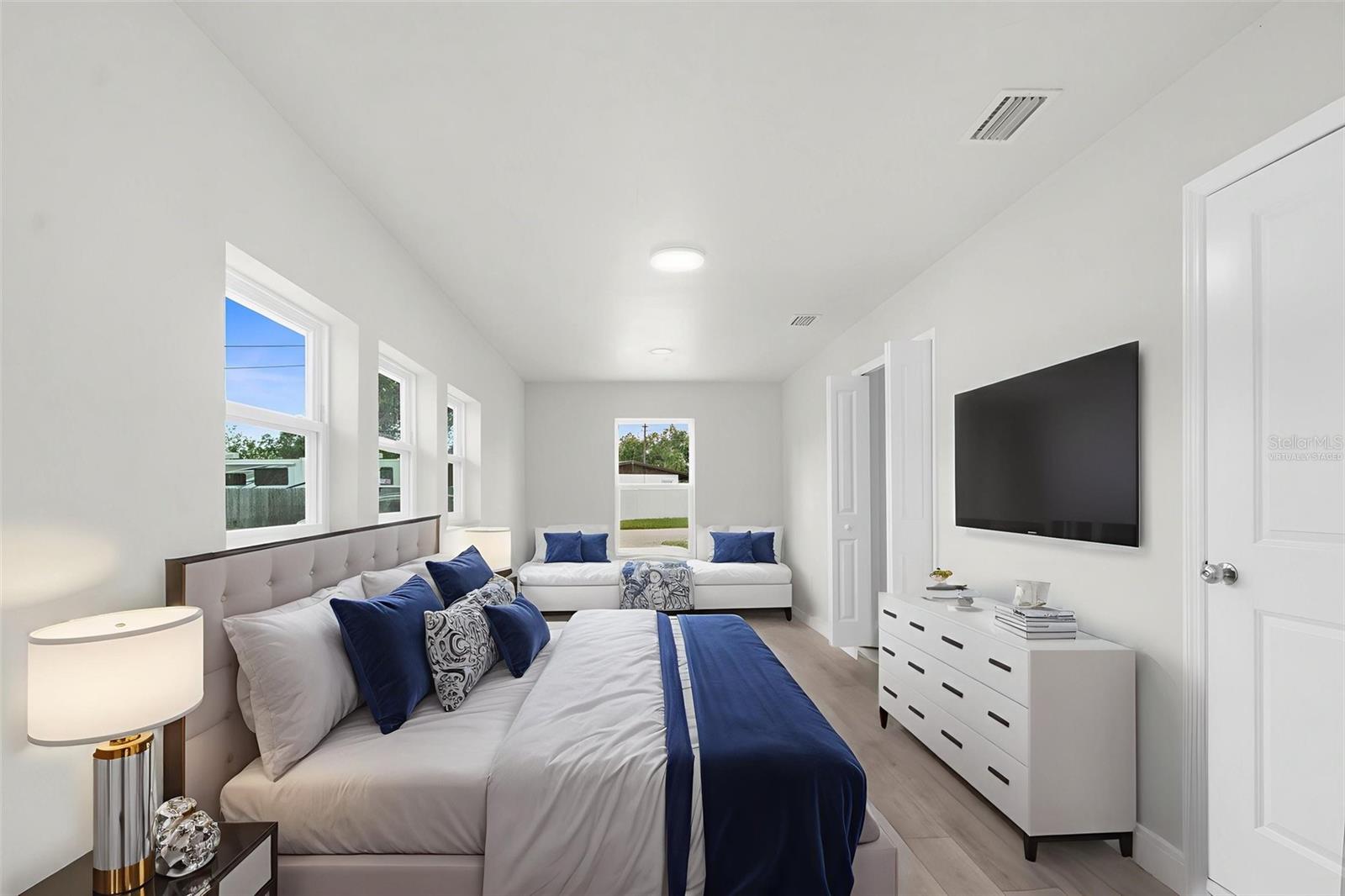 master bedroom virtually staged