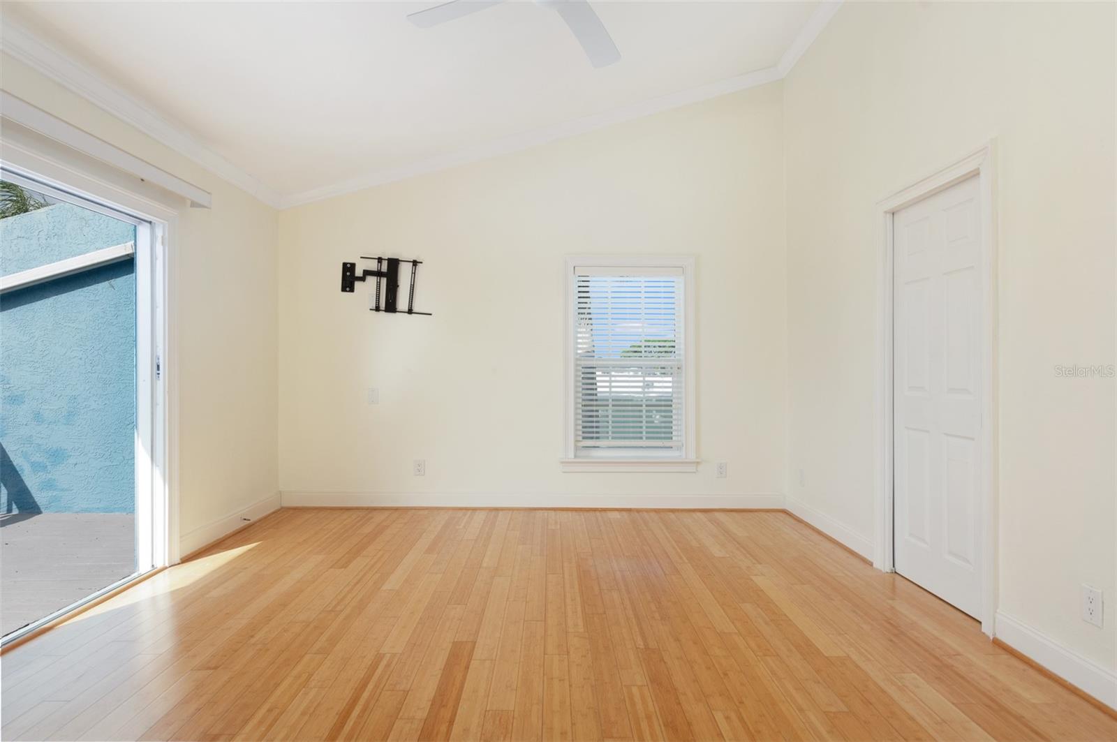 Primary Bedroom with Vaulted Ceilings, Bamboo Floors & Ensuite Bathroom on 3rd floor