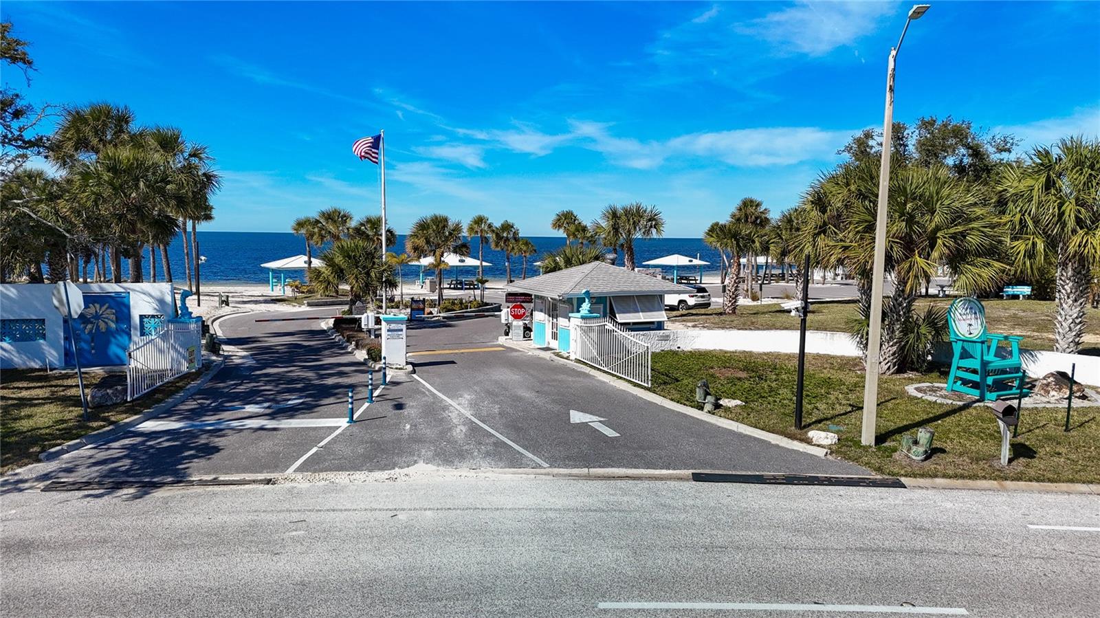 Gated private beach entrance