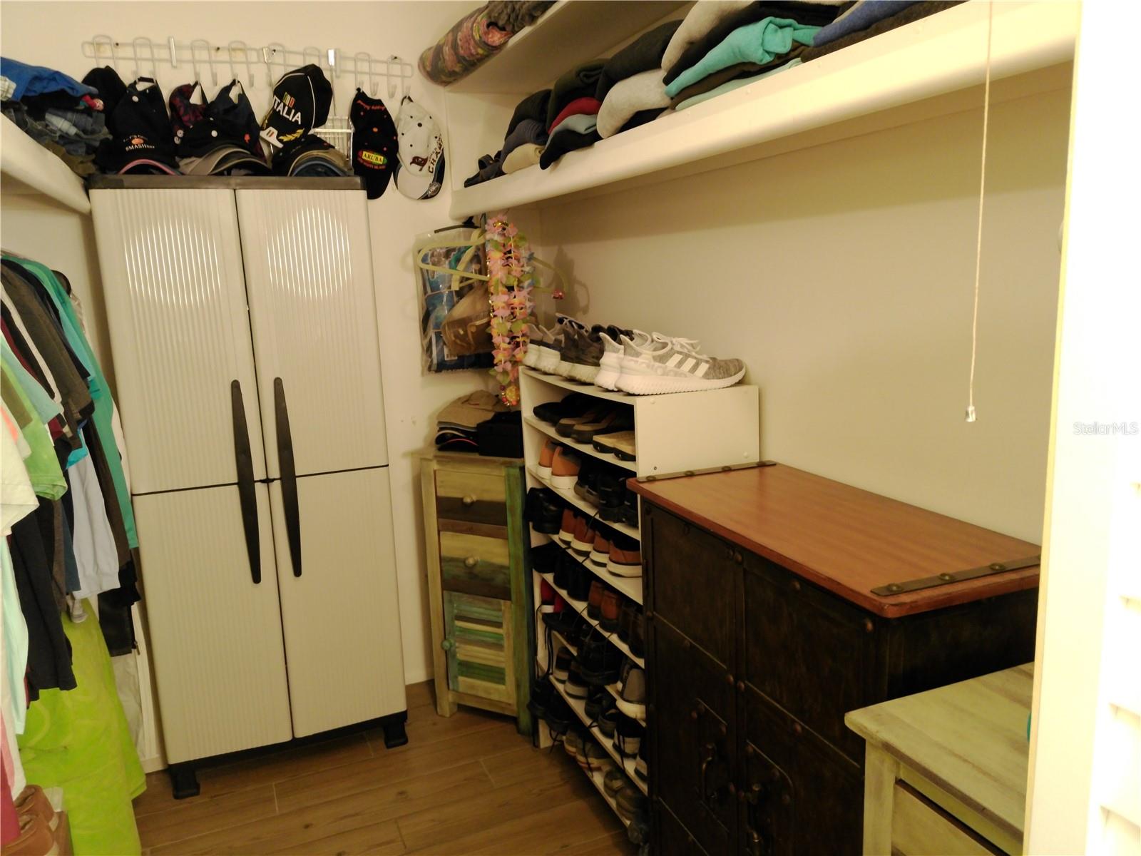 Master bedroom walk-in closet.