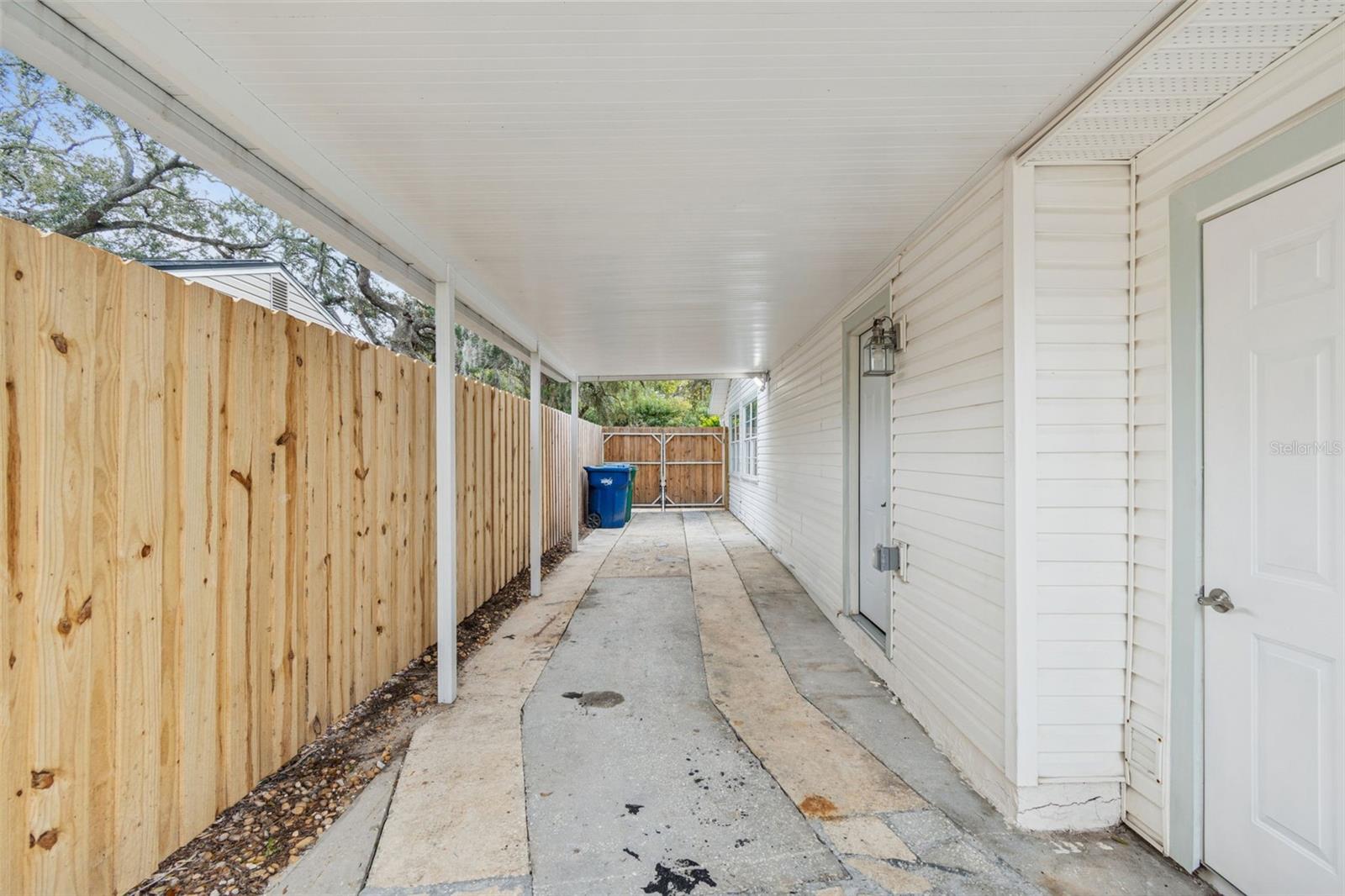 Side covered parking