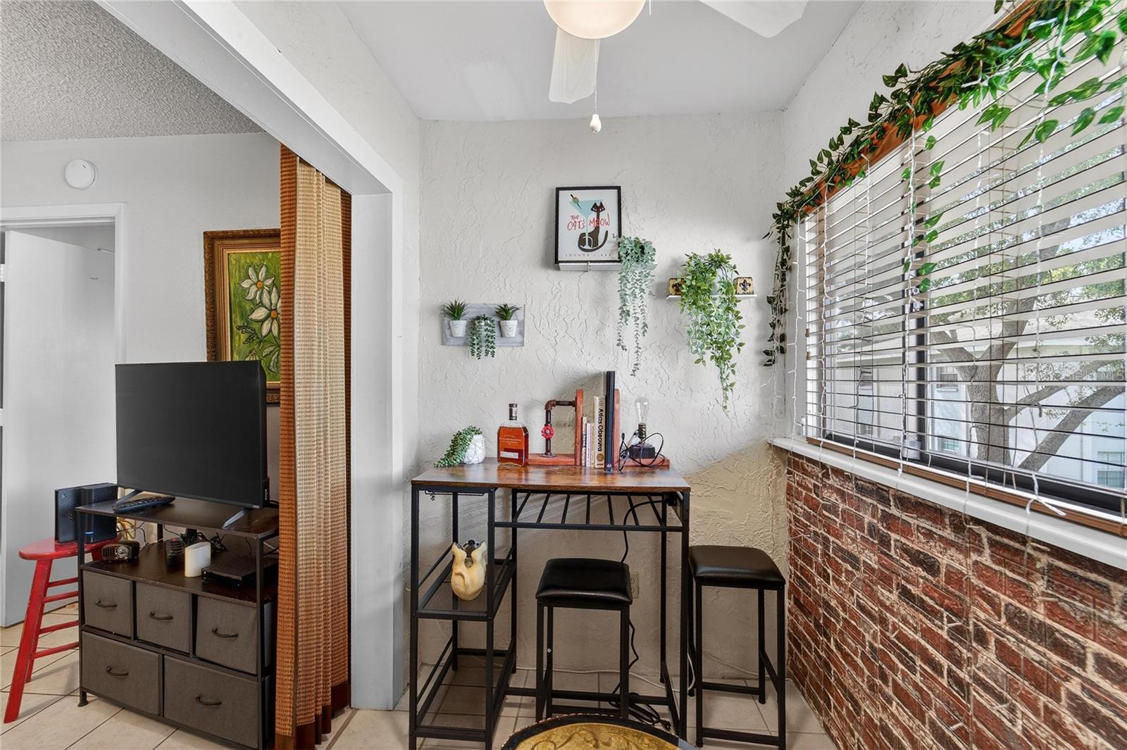 A great use of space-this unit features additional square footage beyond the screened porch of other units!