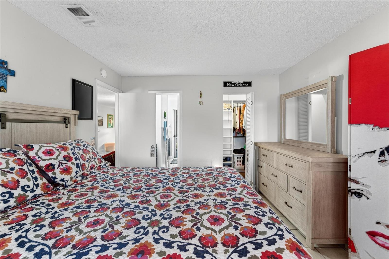 Looking towards your walk in closet and en-suite bathroom