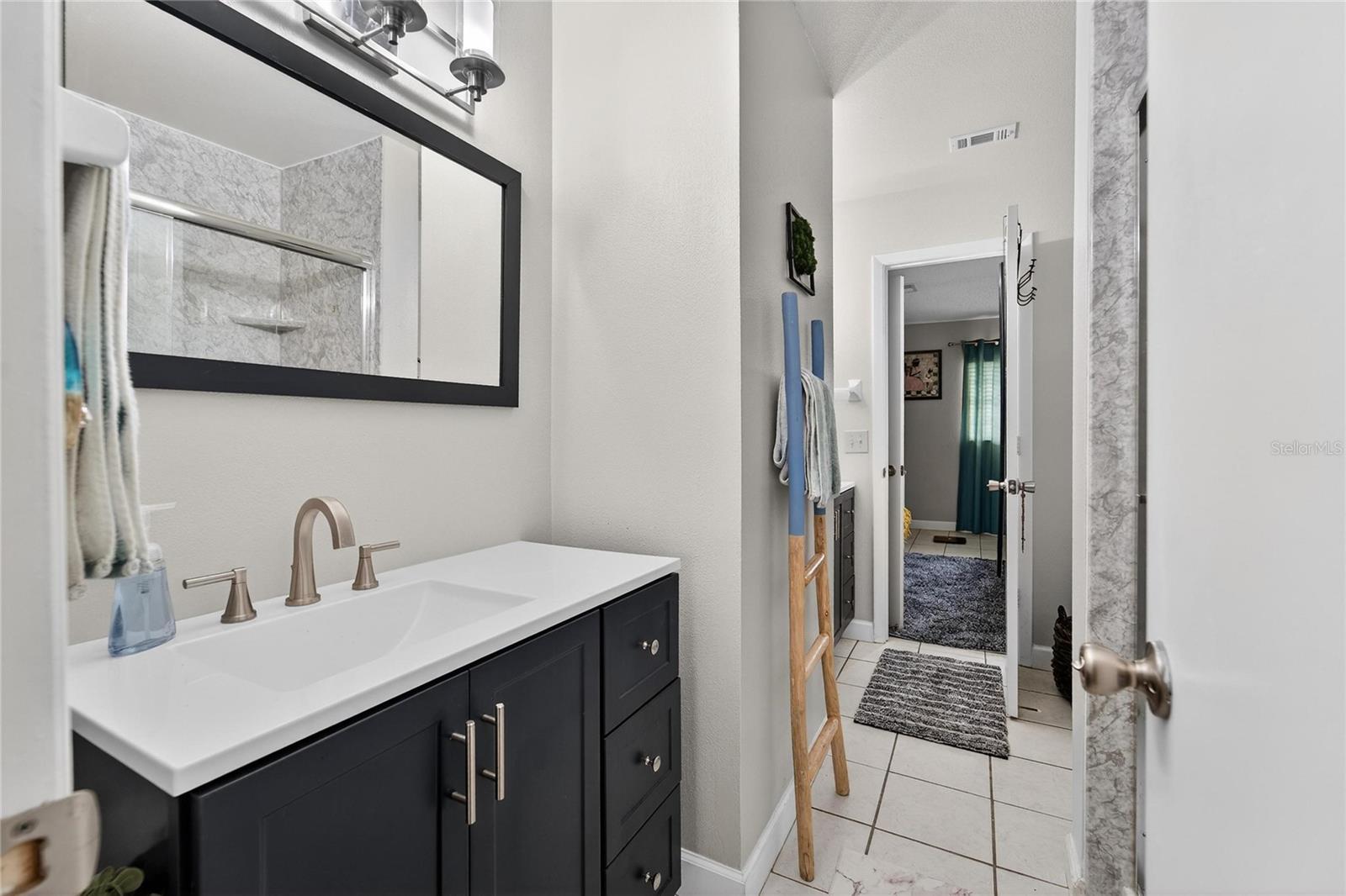 Second vanity, looking towards your second bedroom