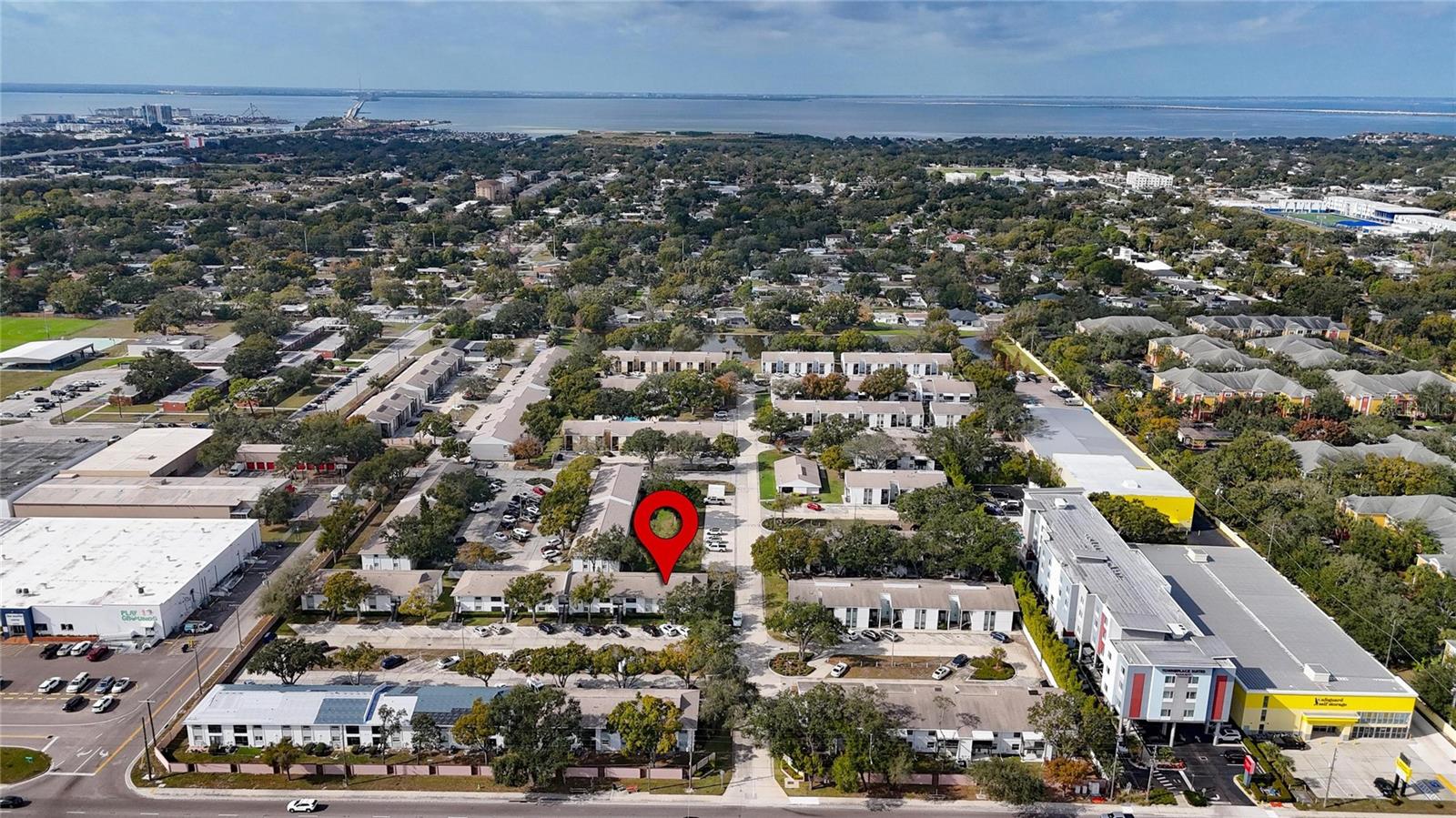 The location of your condo in unparallelled-a view looking West towards the Gandy and Howard Franklin, with downtown St. Pete to the left!