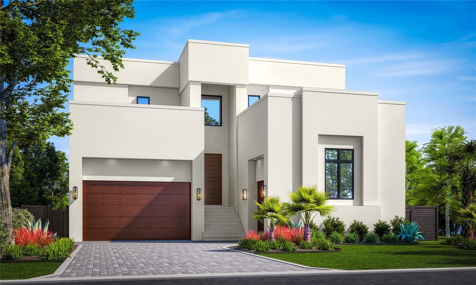 Front elevation rendering with actual selections