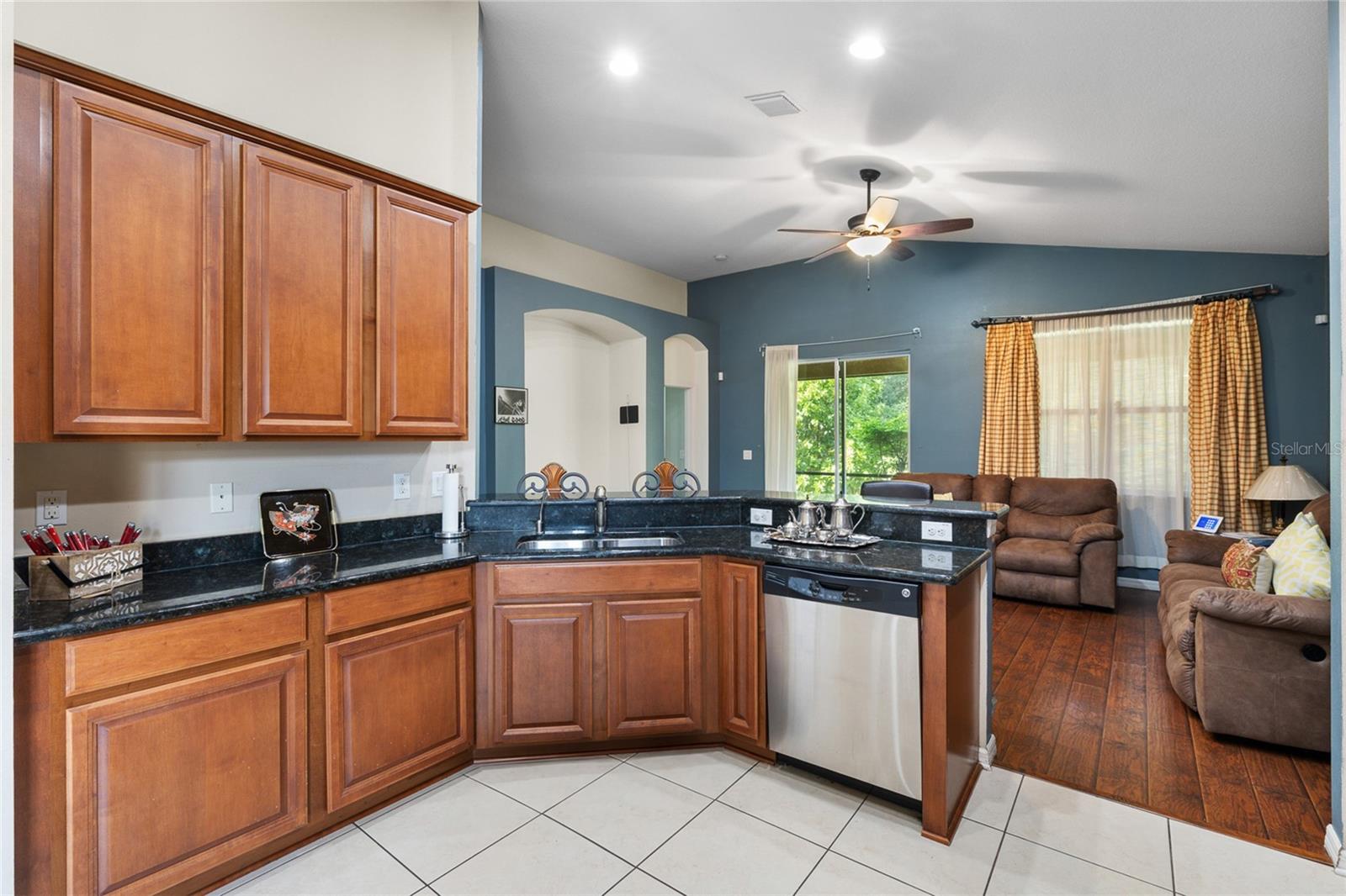 Kitchen View from Family Room