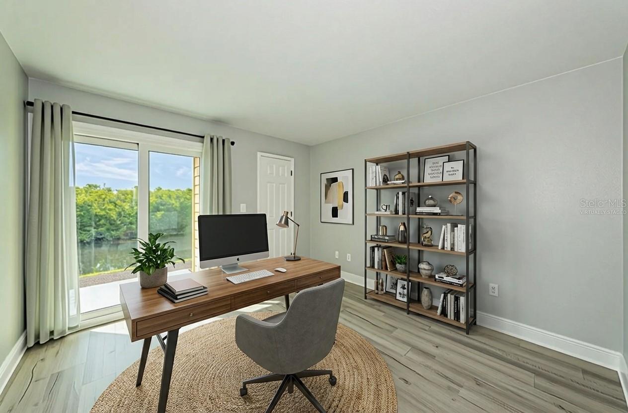 Bedroom 2 virtually staged as office