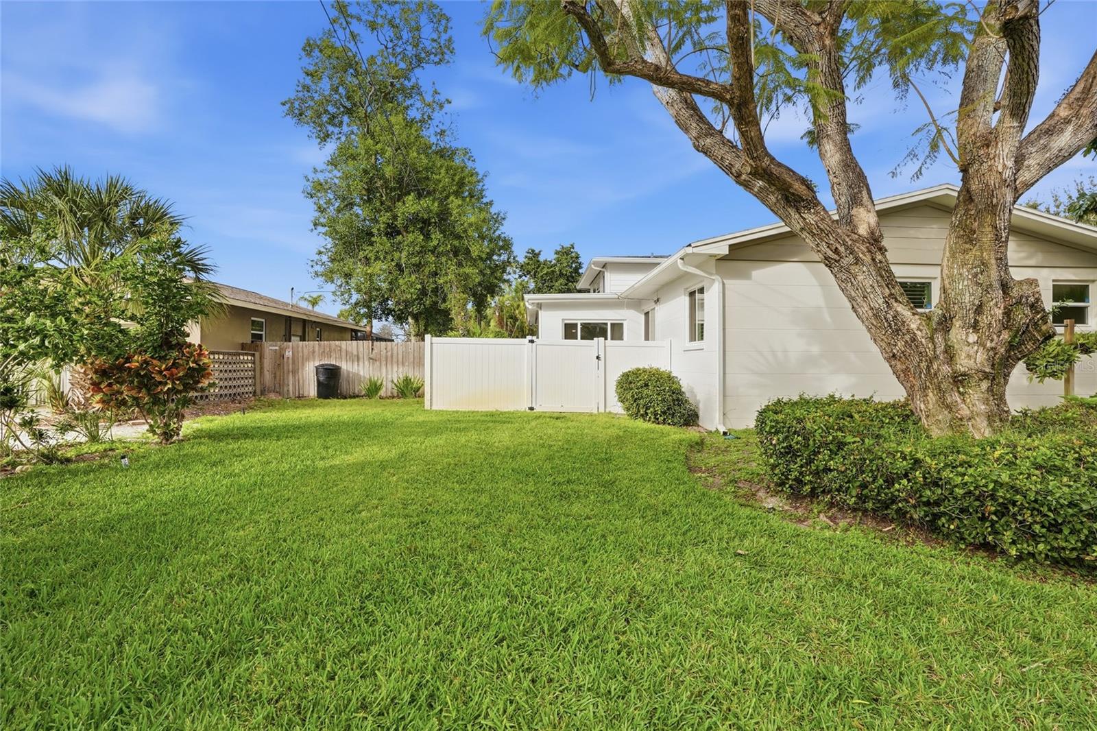 Side of home with room for pool