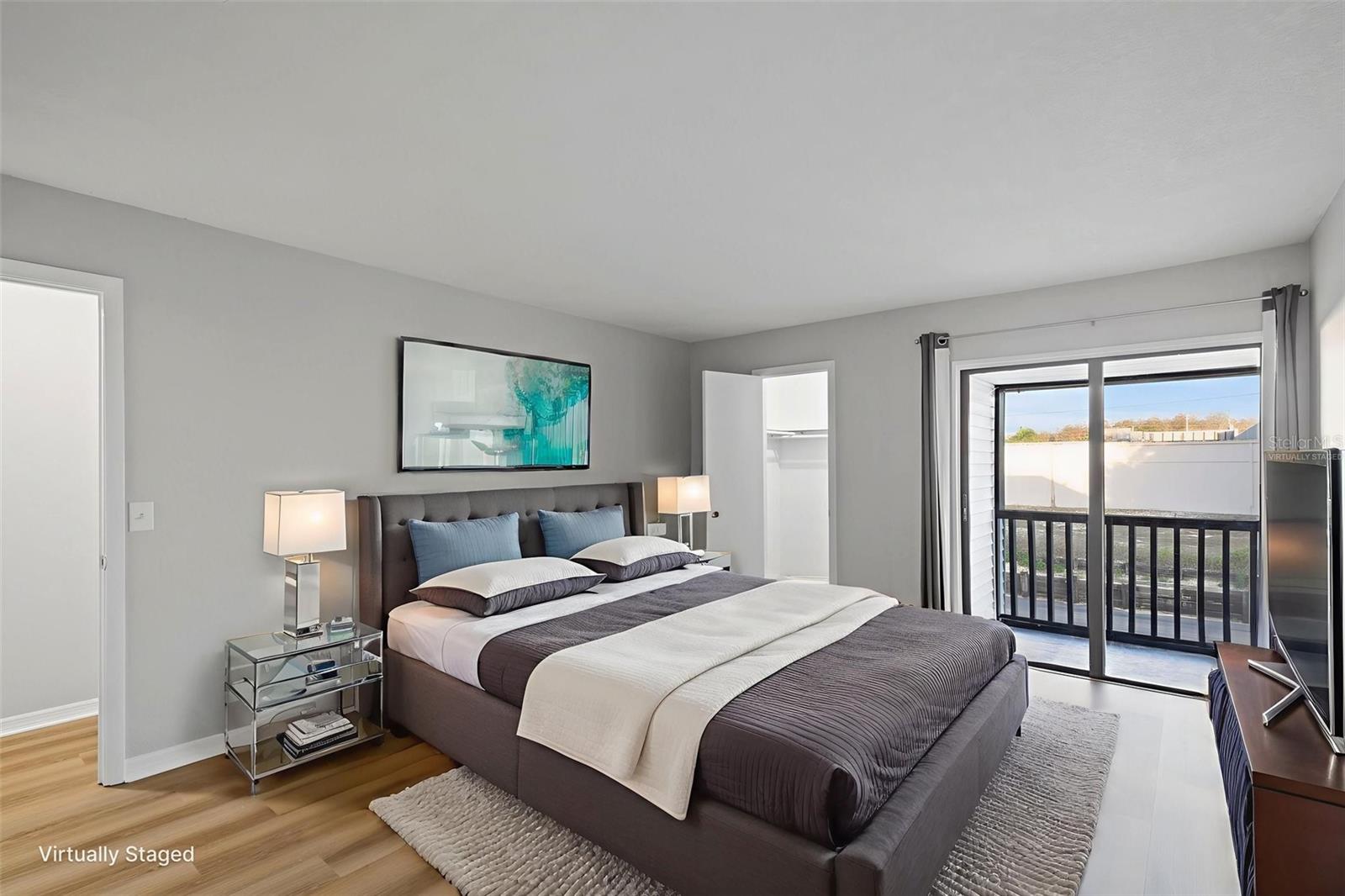 Primary bedroom virtually staged