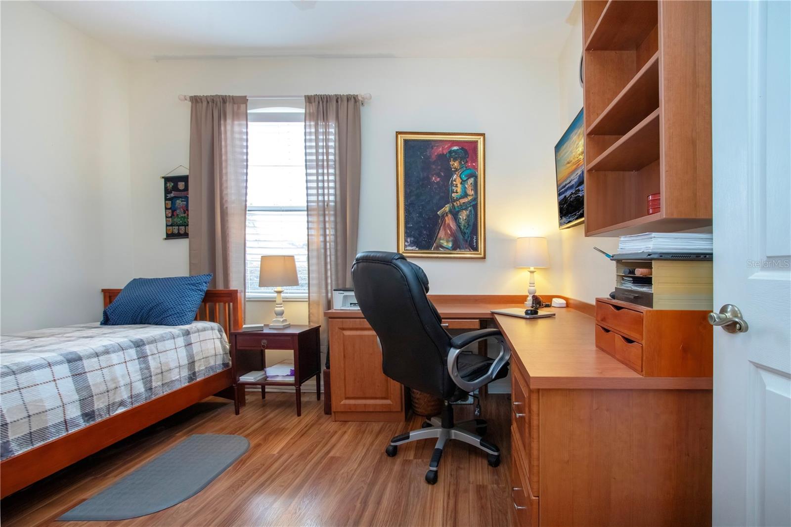 Back to left of entrance is second bedroom used as an office