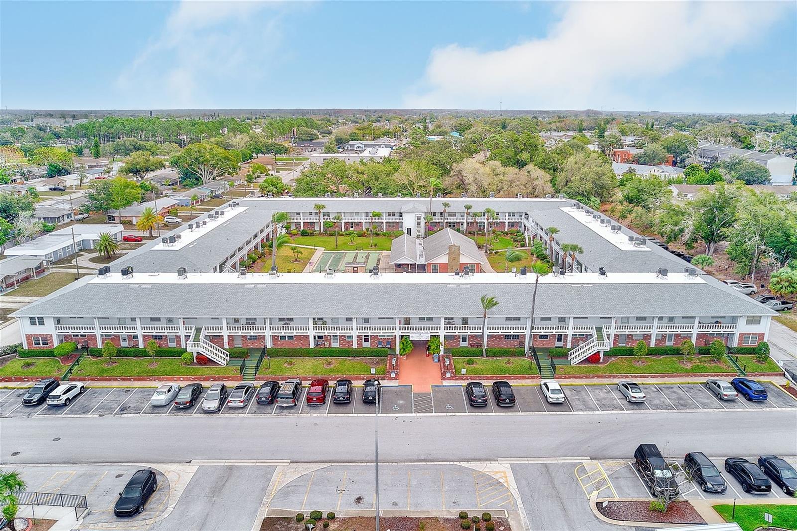 Aerial view of  front of condominium