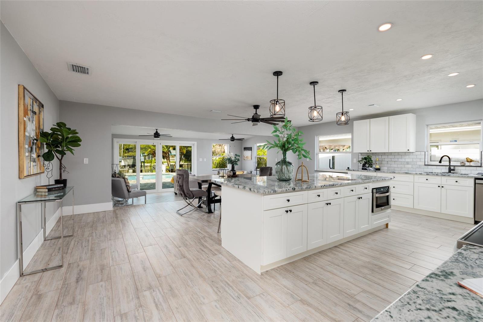 Kitchen open to Living Room