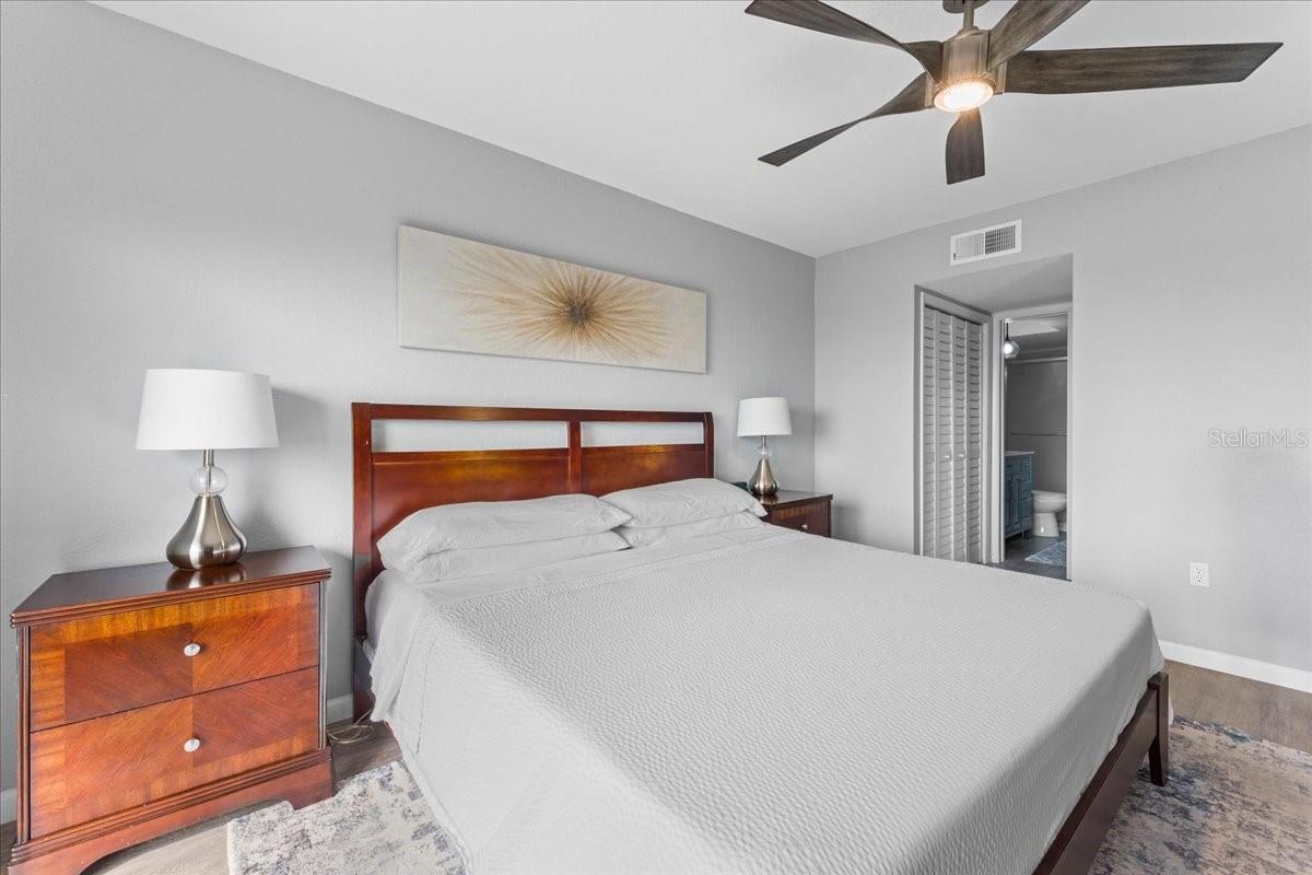 Primary offers 2 closets including a walk in!