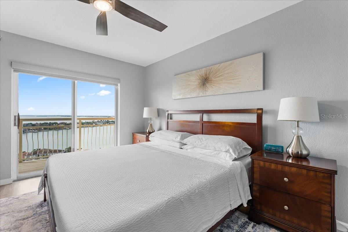Bedside water views and balcony access!