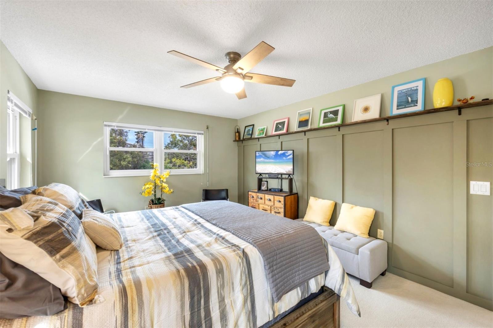 Master bedroom with custom millwork