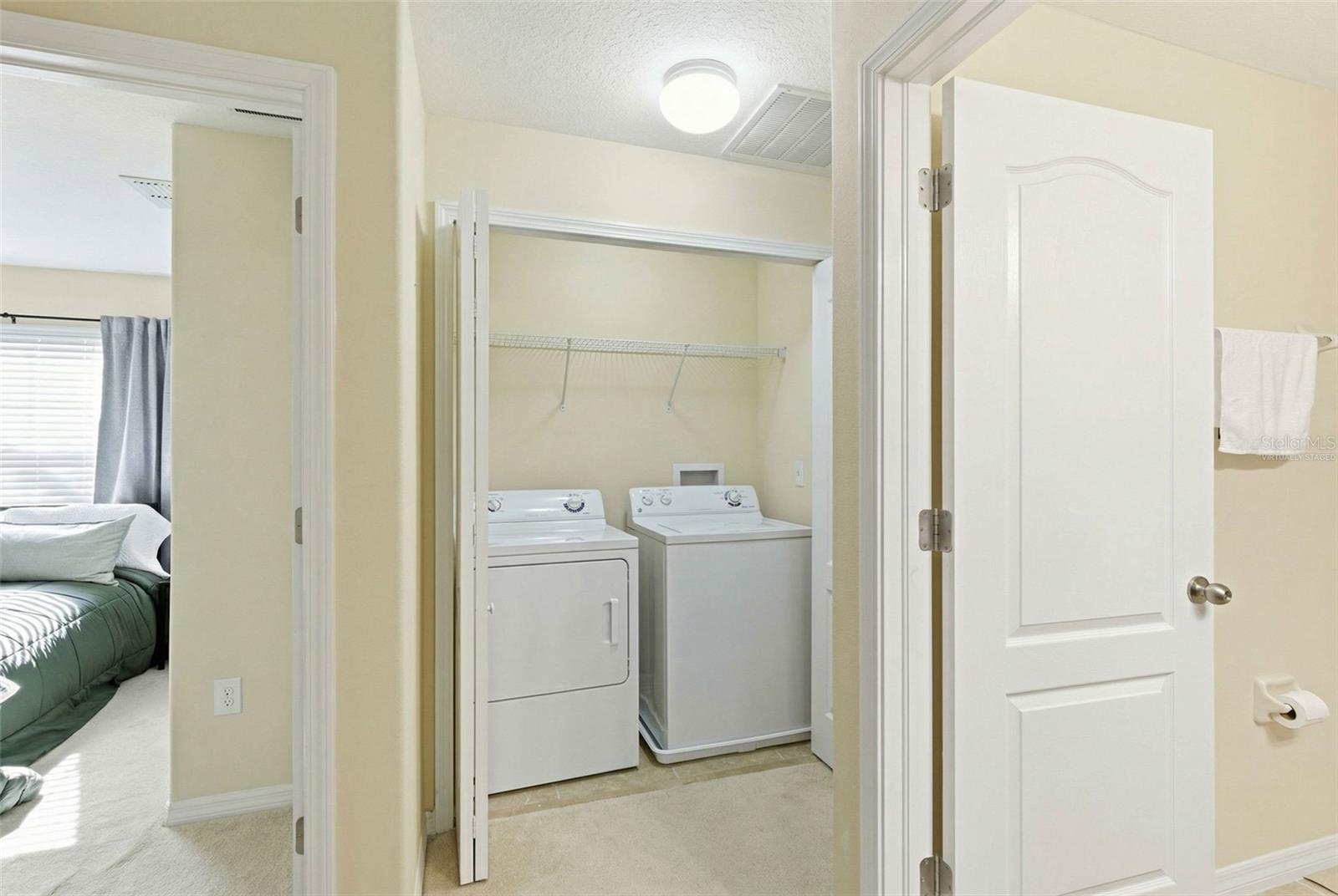 Virtually Staged Laundry closet