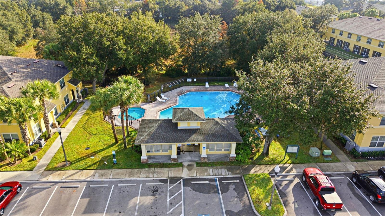 Community Pool - aerial view