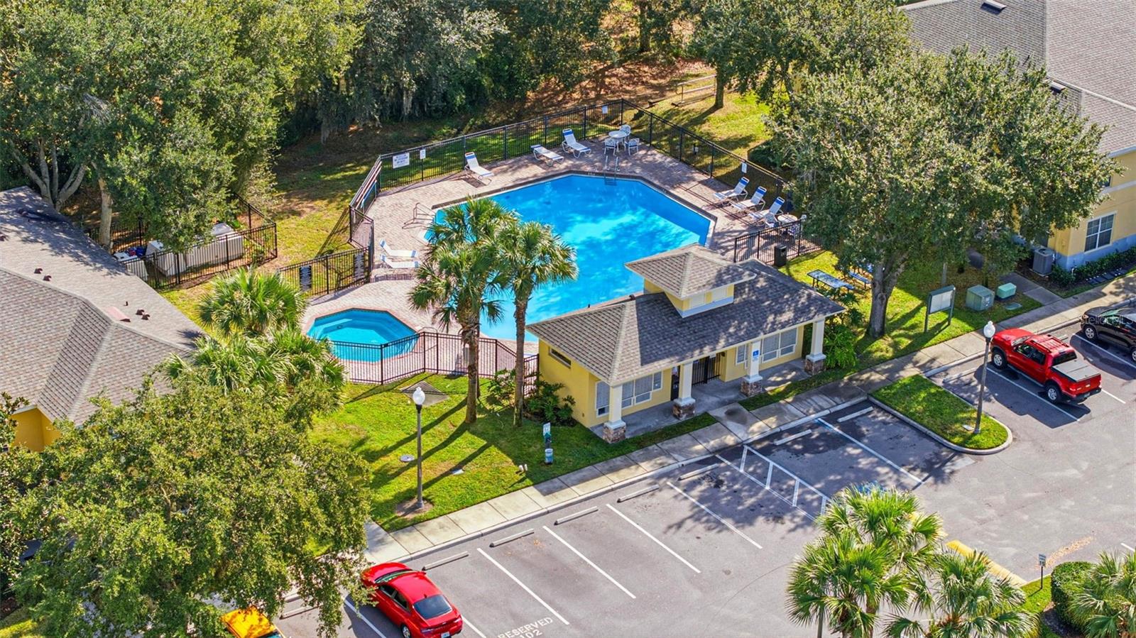 Community Pool - aerial view