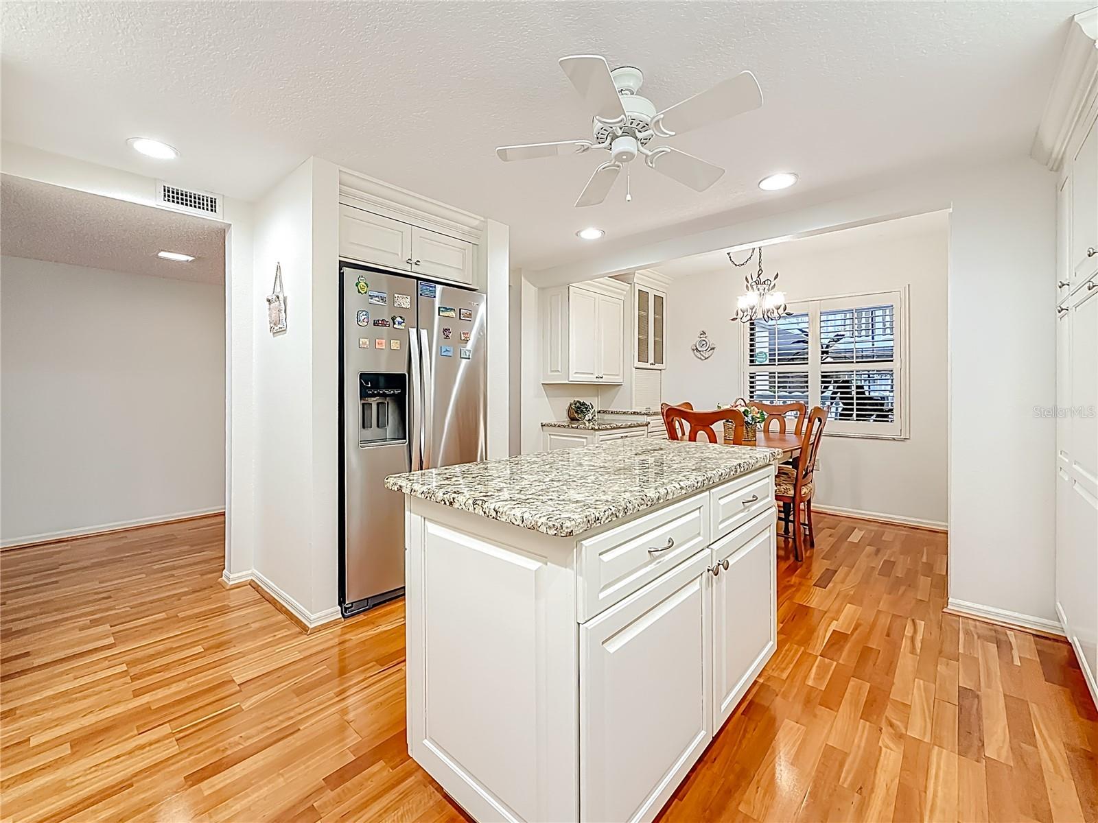 Looking back from the sink area to the dinette area