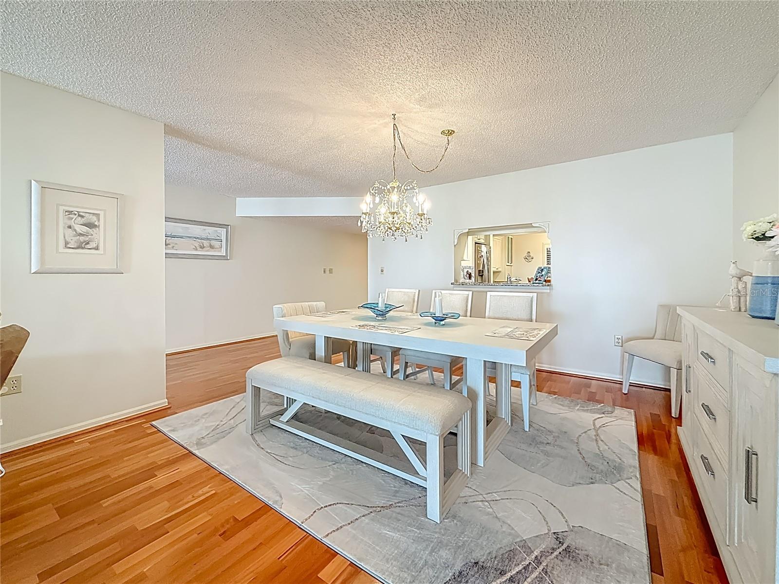 This is the diningf room that is next to the kitchen.  Notice how spacious it is.