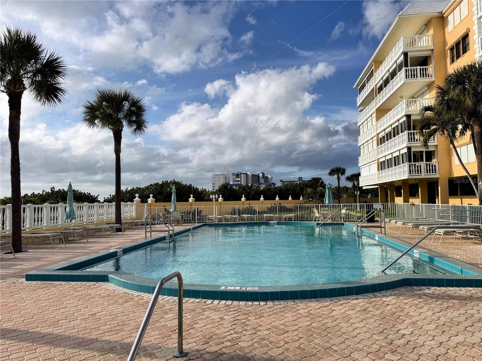 One of the two swimming pools at Silver Sands, located between your building and the Gulf of Mexico