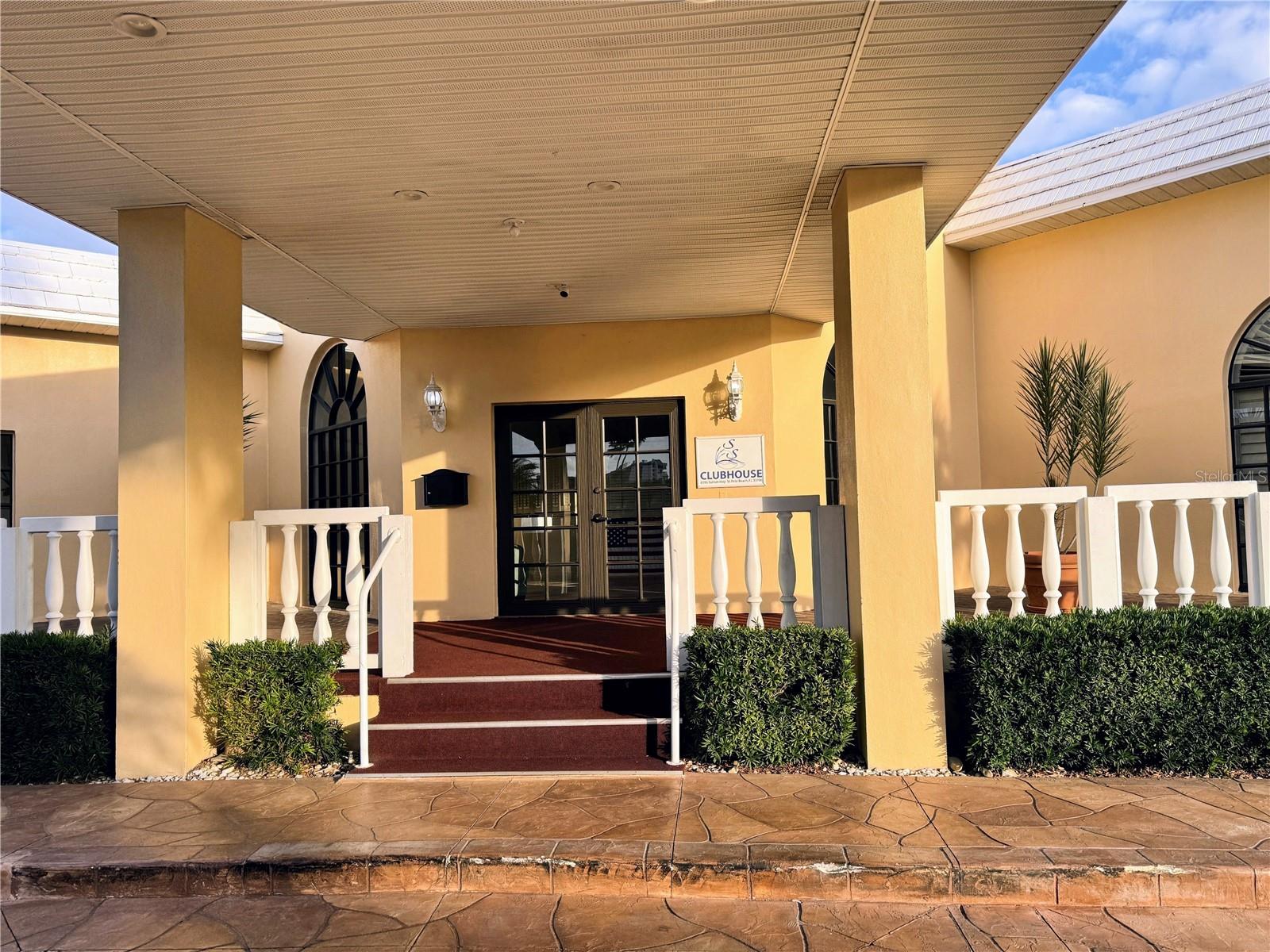 The clubhouse is located right across the street from the building and has a fitness center, sauna, gathering room, outside tennis courts, billiard room and the management office