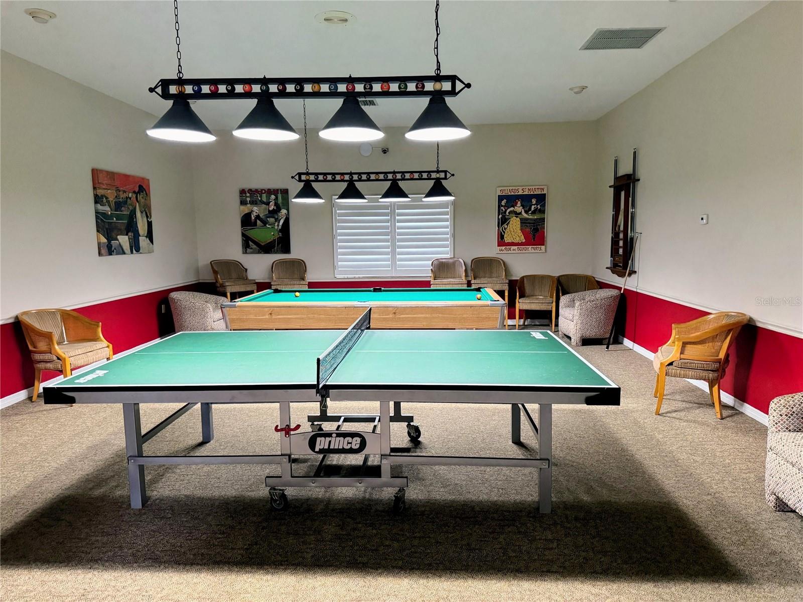 This is the billiard room in the clubhouse for added enjoyment