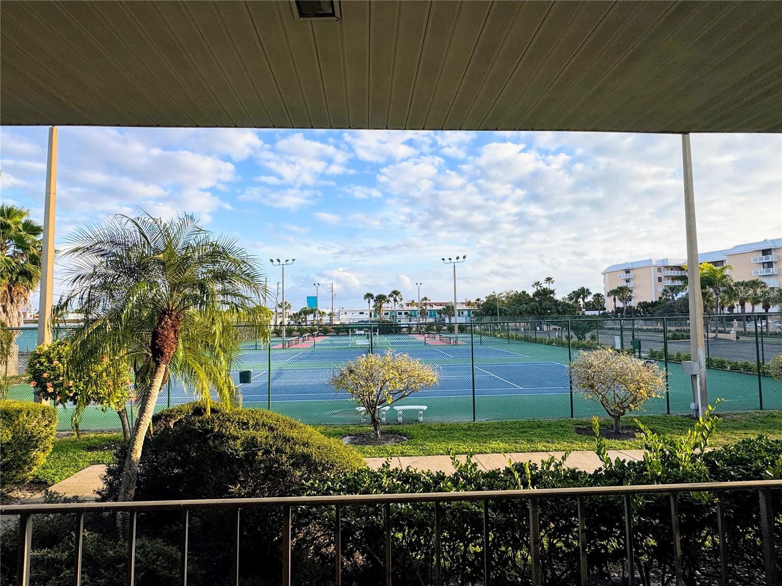 This iis a closer view of the tennis courts