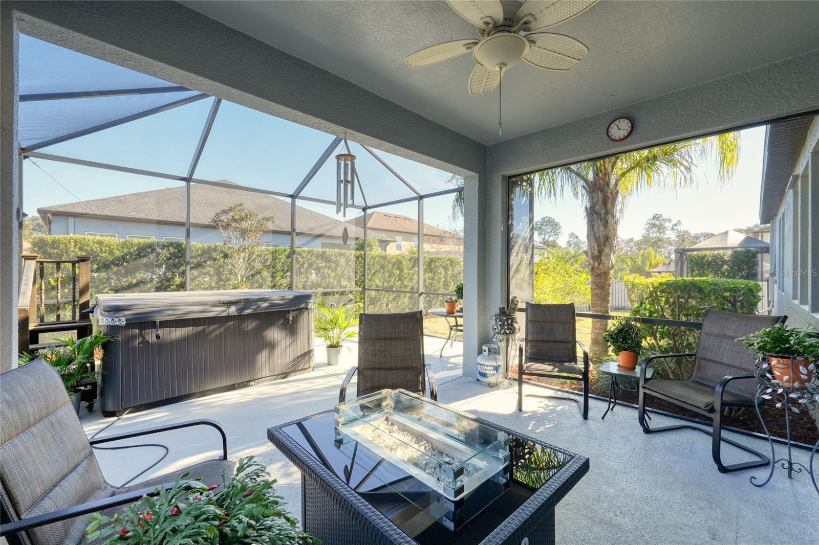 additional slab added - fully screened in