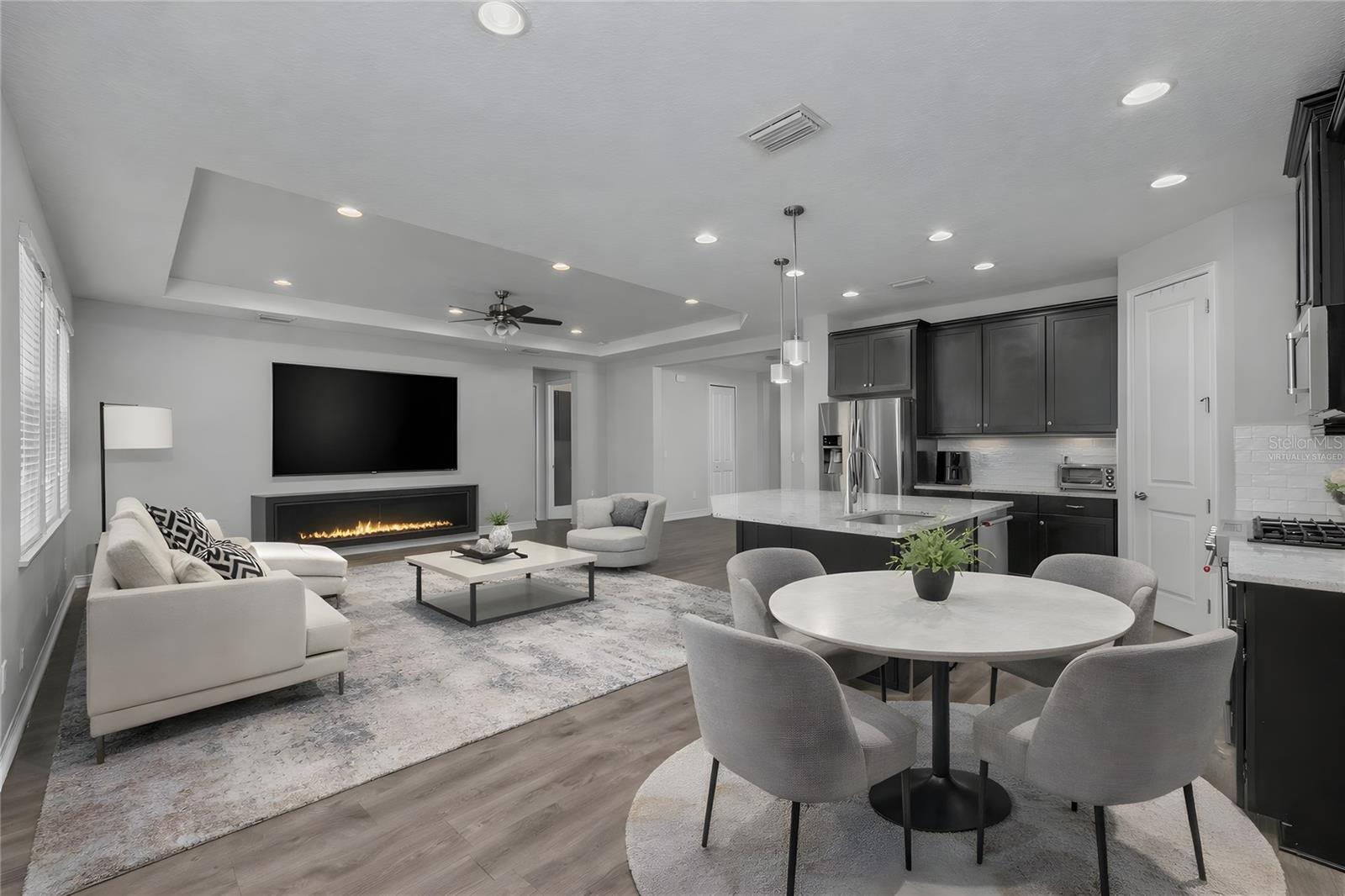 Virtually staged - Family Room