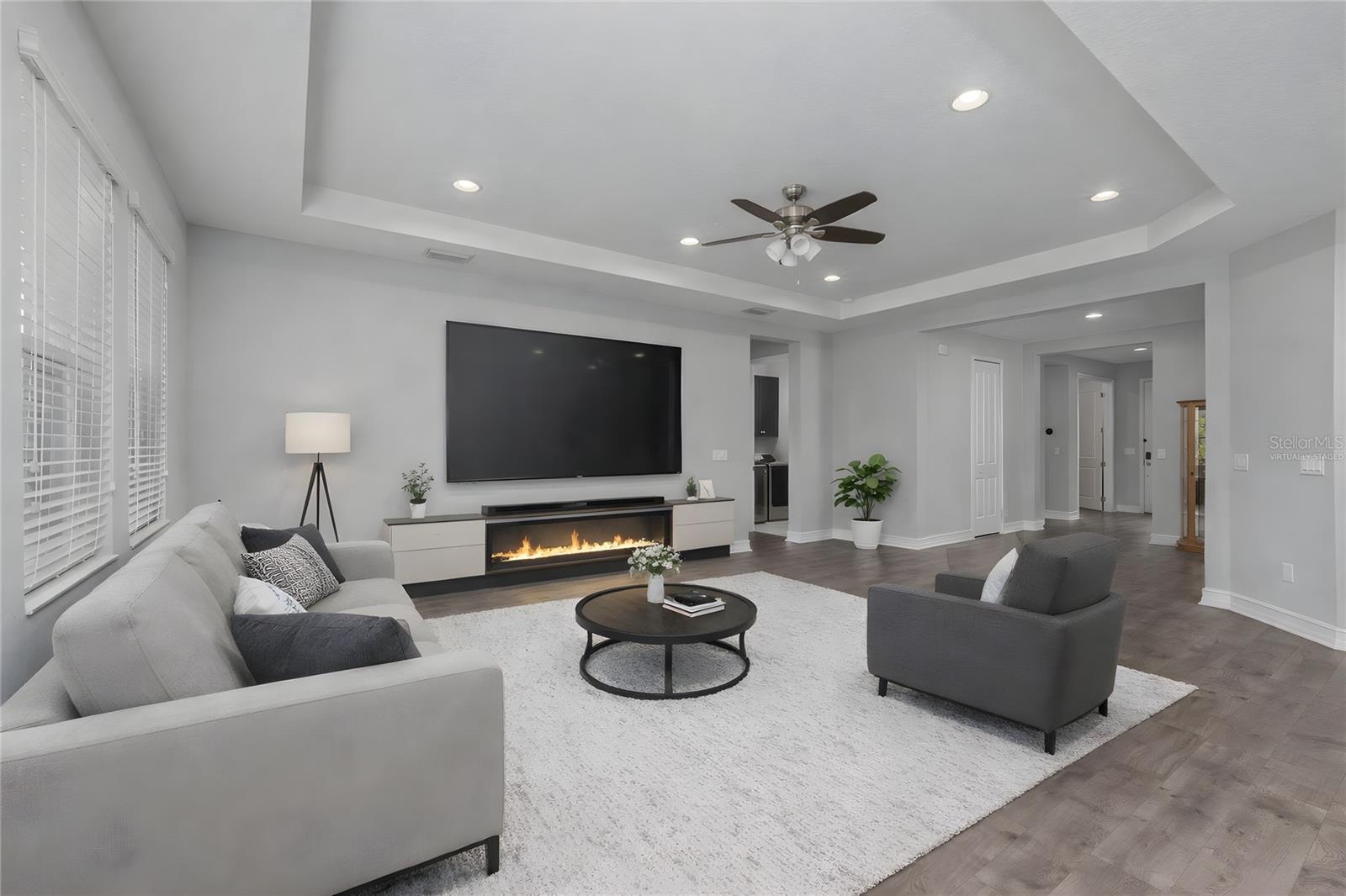 Virtually Staged Family Room