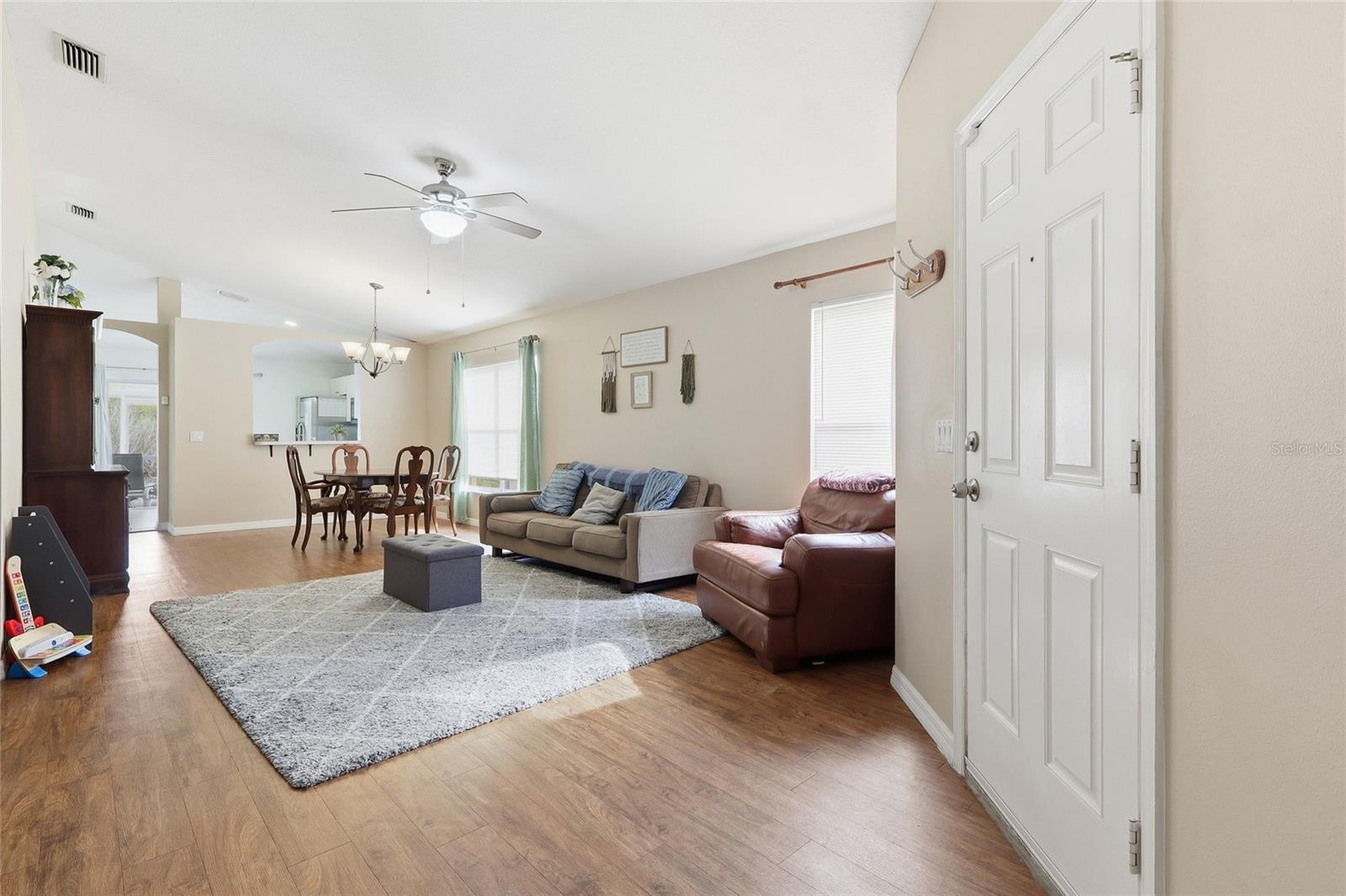 Living room & Dining room combo.