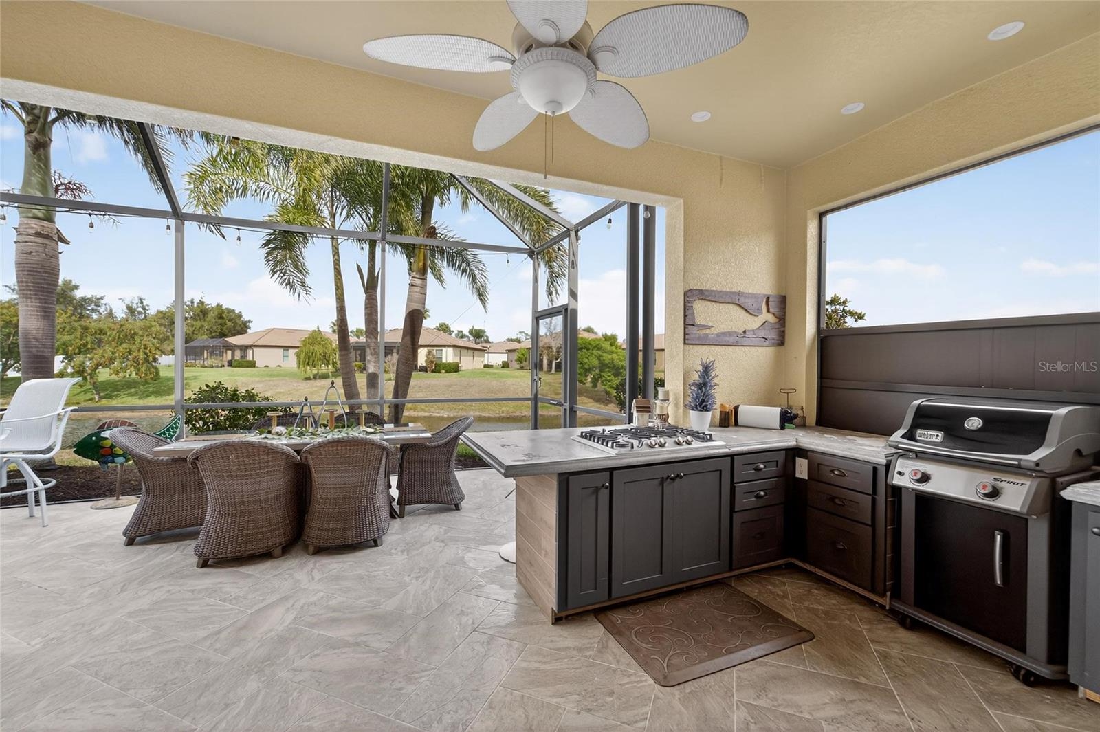 Extended screened/tiled lanai