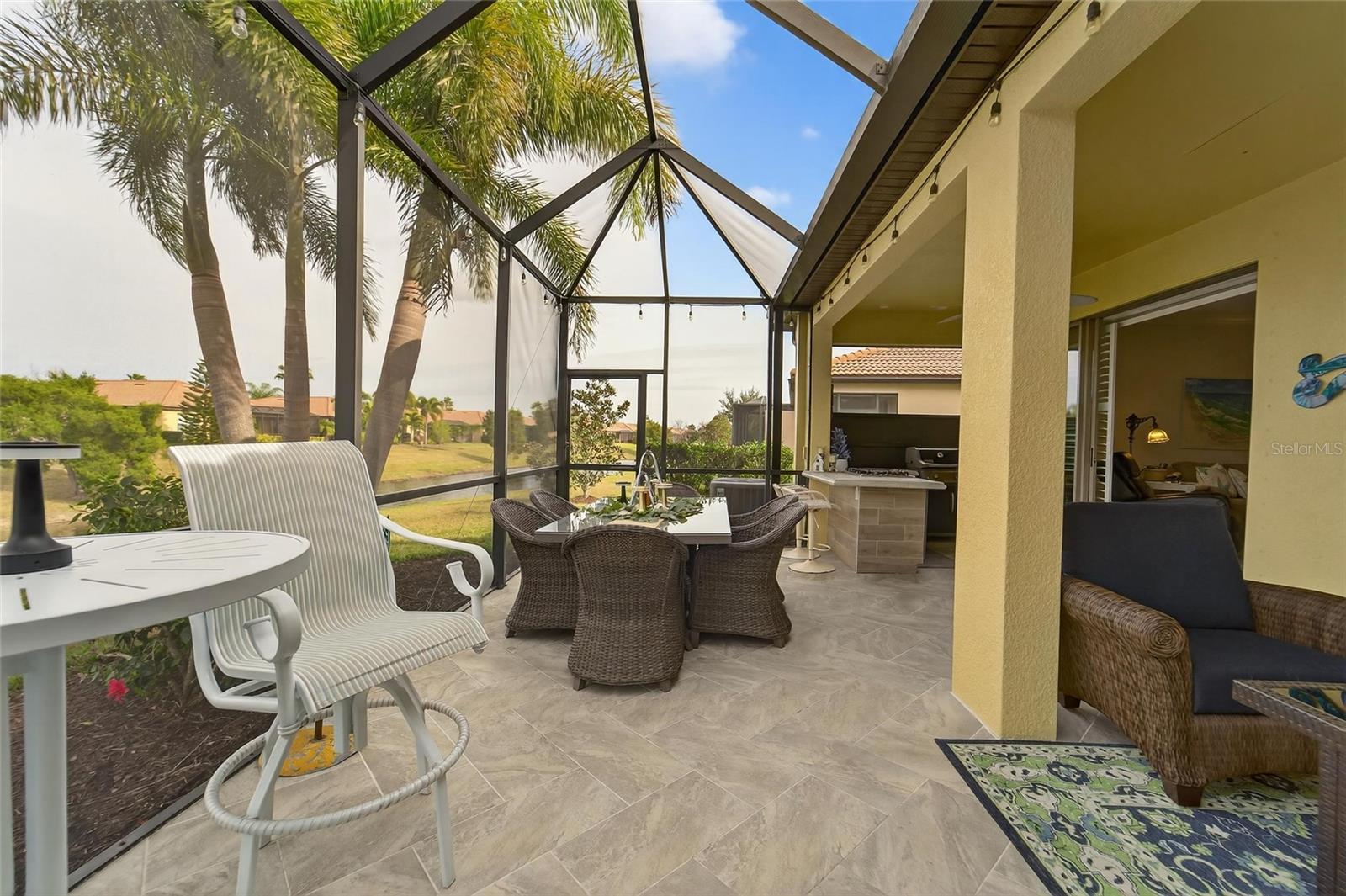 Extended screened/tiled lanai