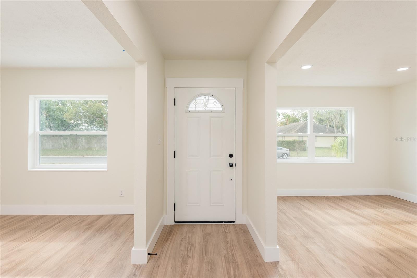 Office to the right and dining room to the left