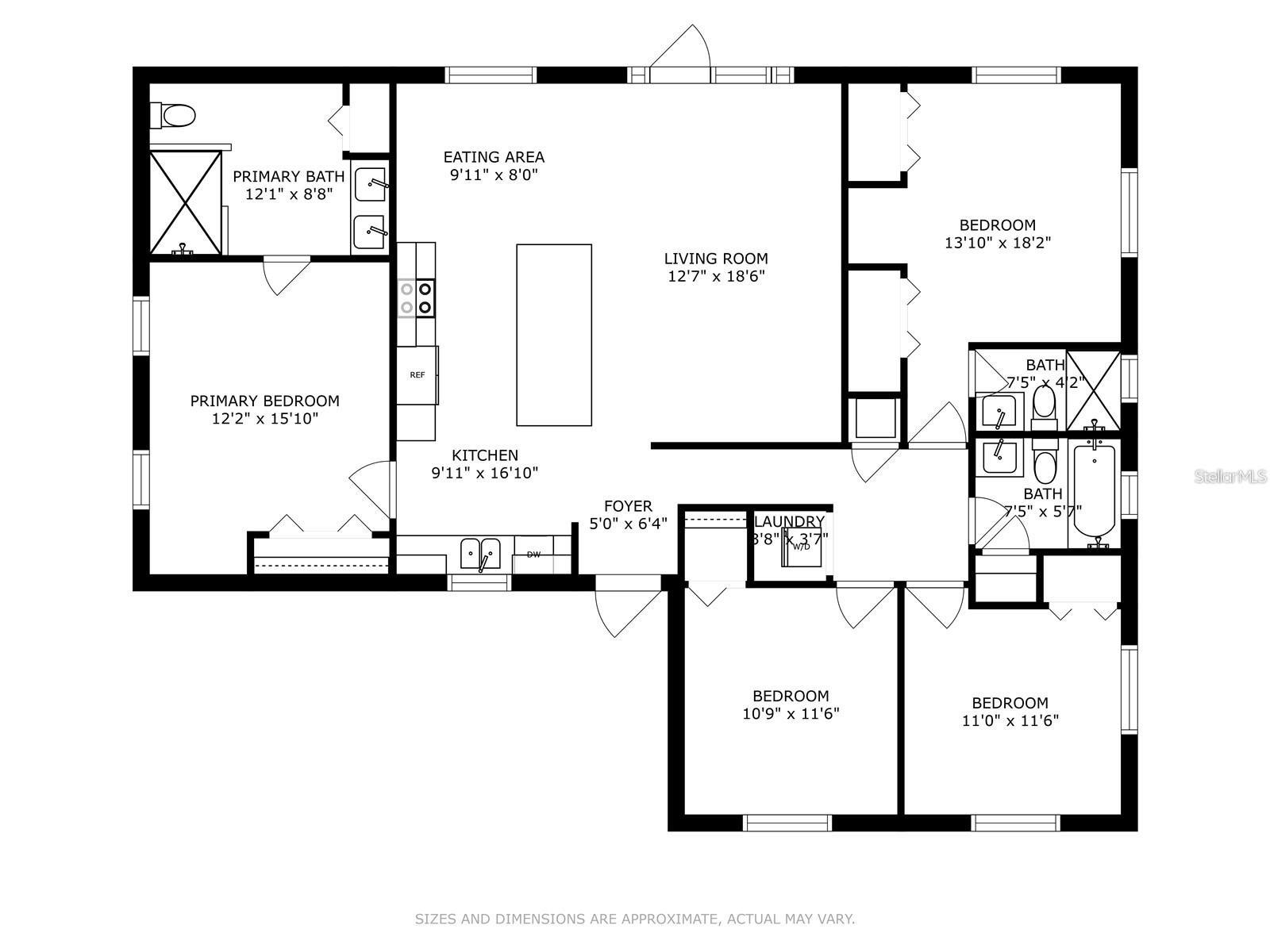 Possible floorplan including the garage