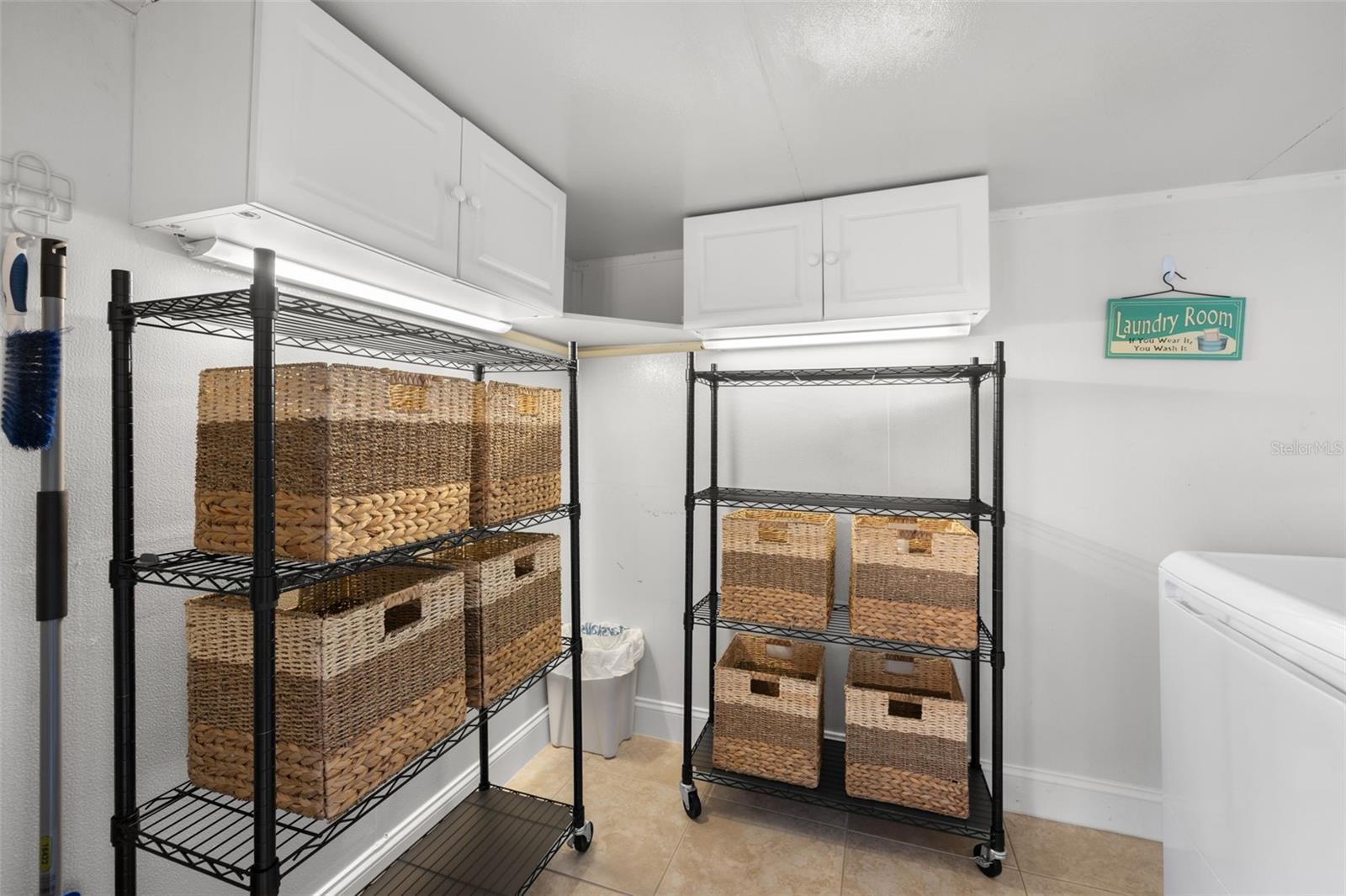 Separate laundry space, a rare bonus