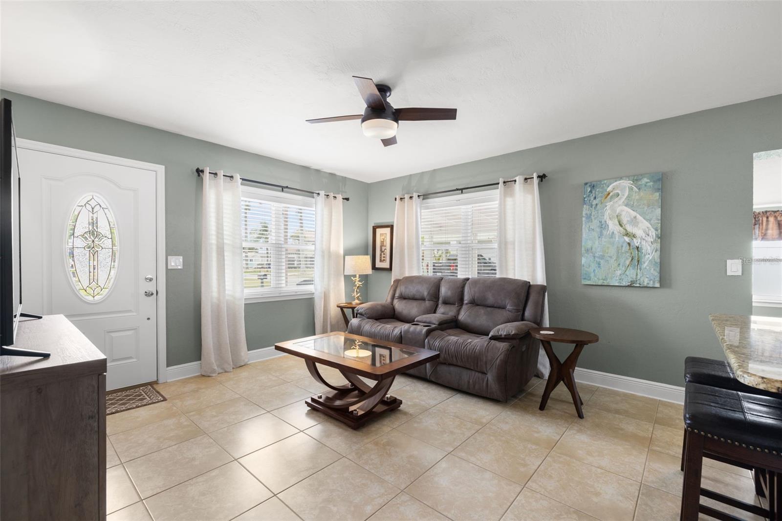 Open living area with natural light
