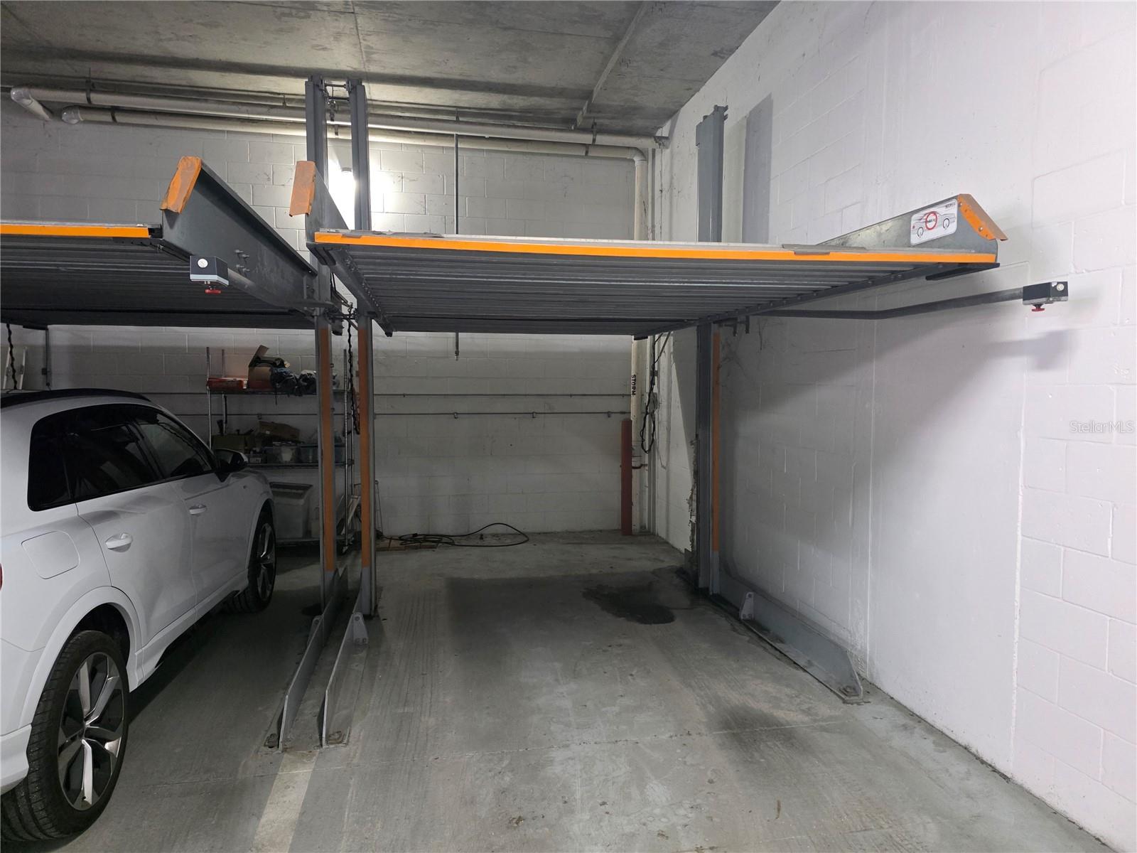 car lift under building