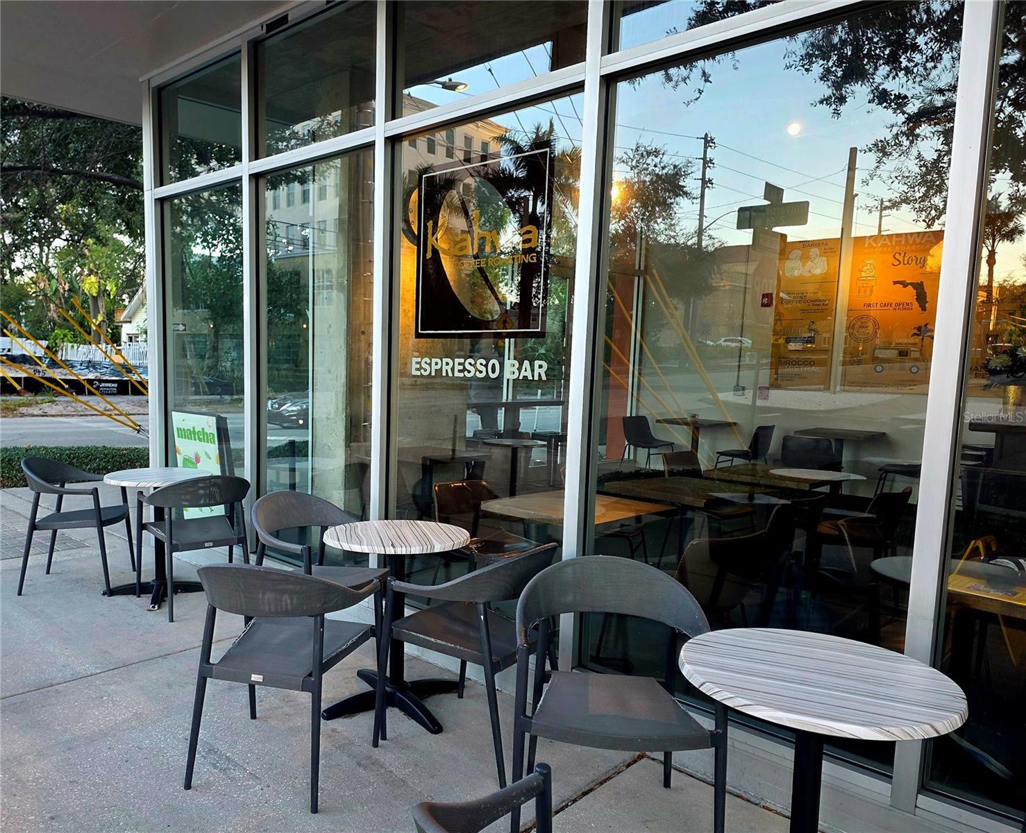 Kahwa coffee shop in building