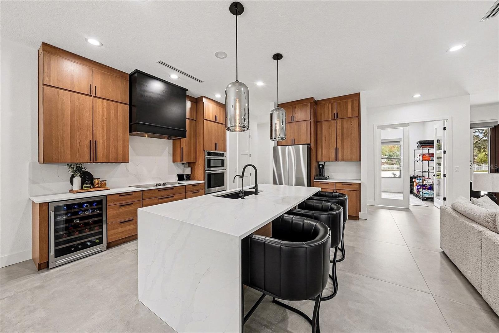 Large Waterfall quartz island